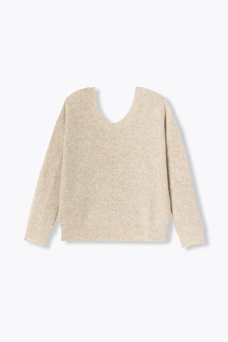 Pull recto verso Femme - Ecru - Promod