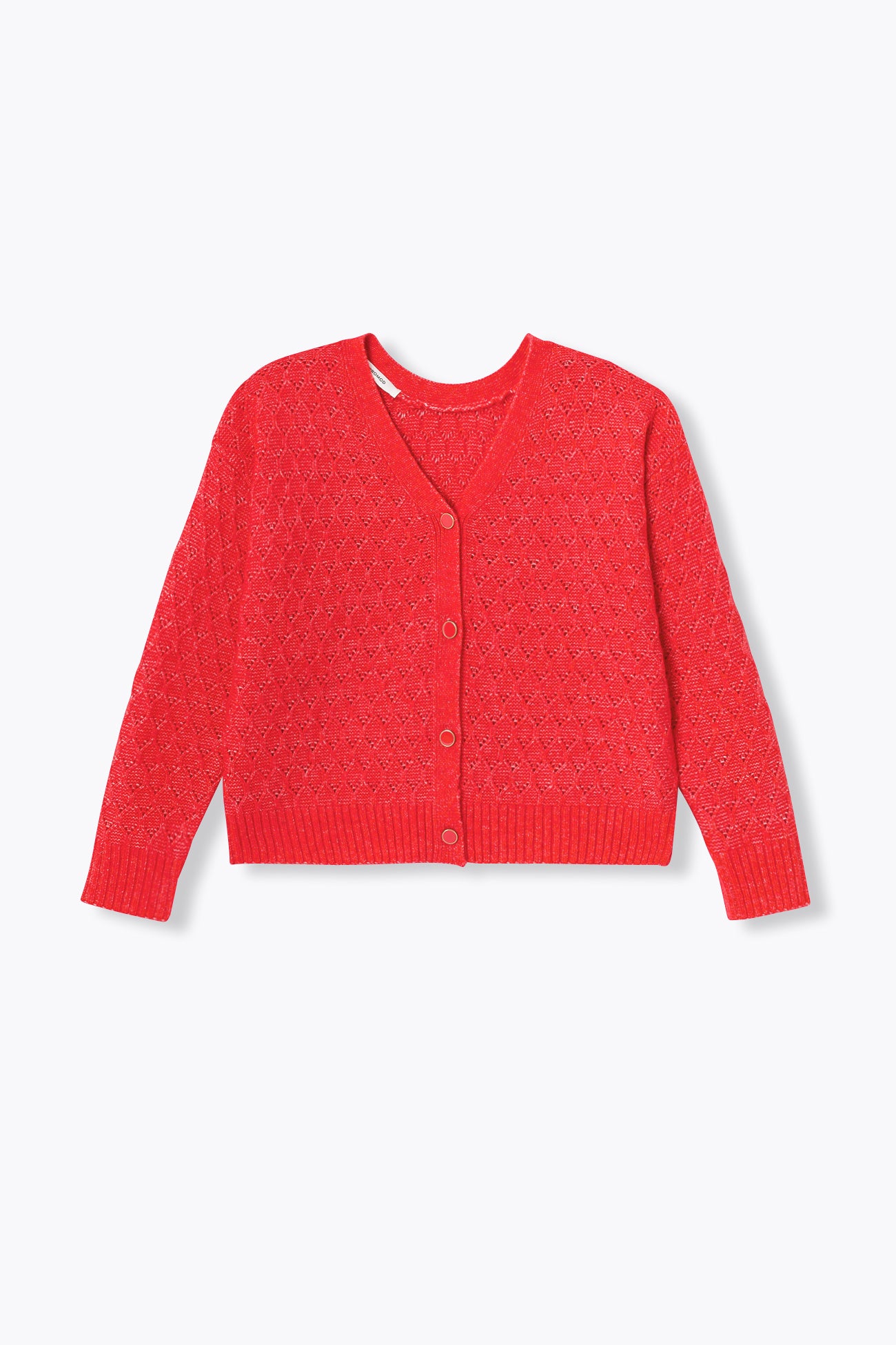 Recto Rouge Cardigan torsadé recto-verso - Rouge - Promod