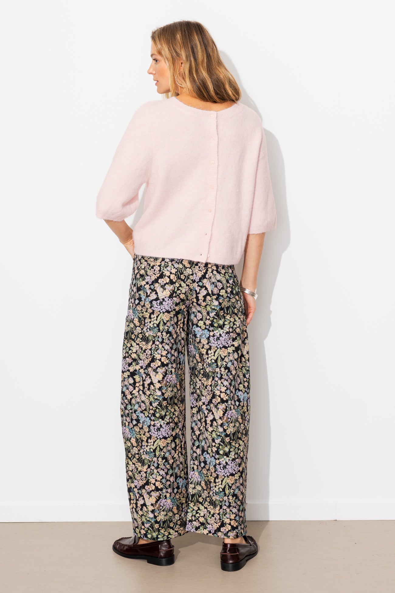 Pull / cardigan recto verso - Rose pâle – Image 3
