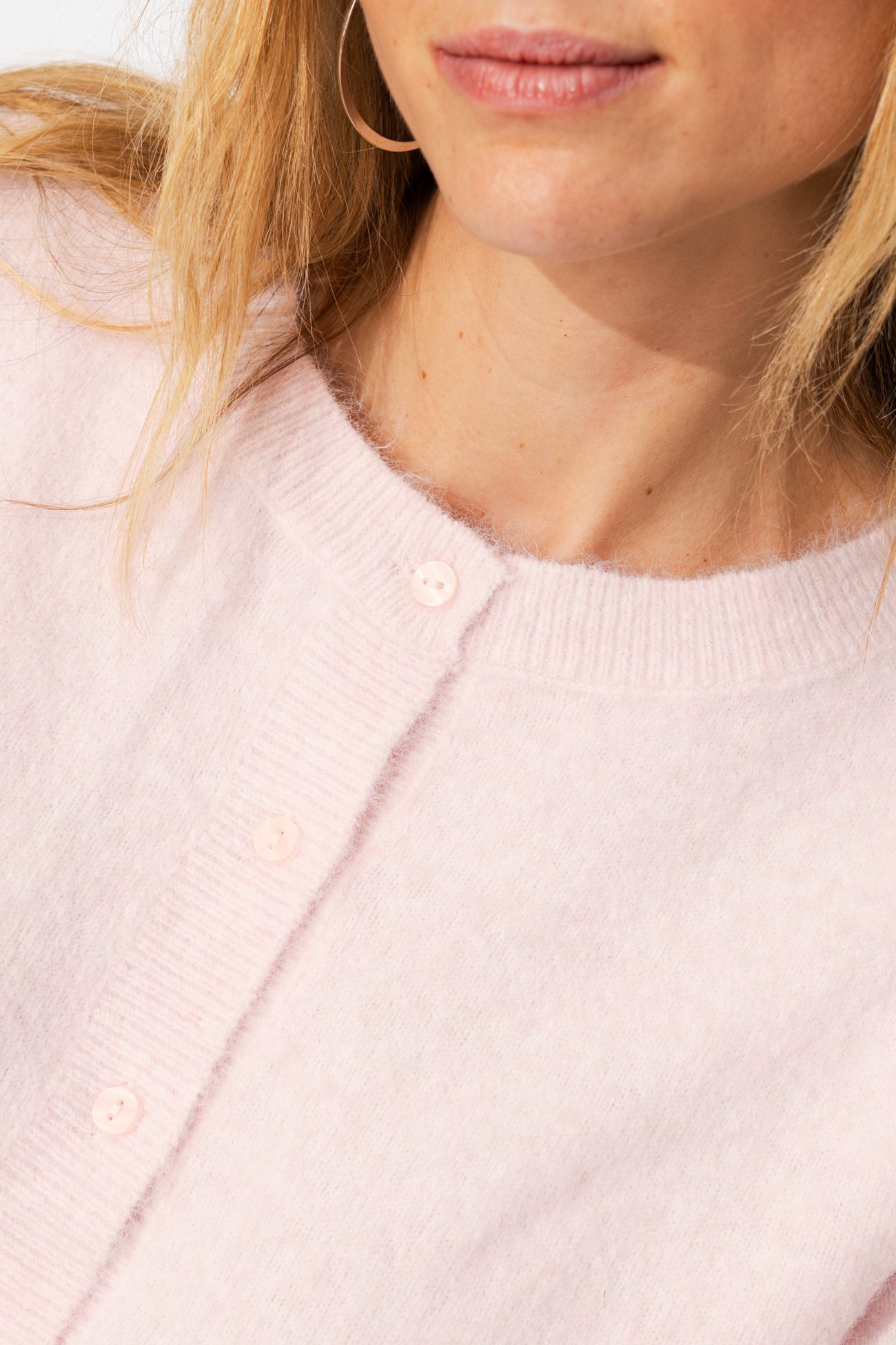 Pull / cardigan recto verso - Rose pâle – Image 4