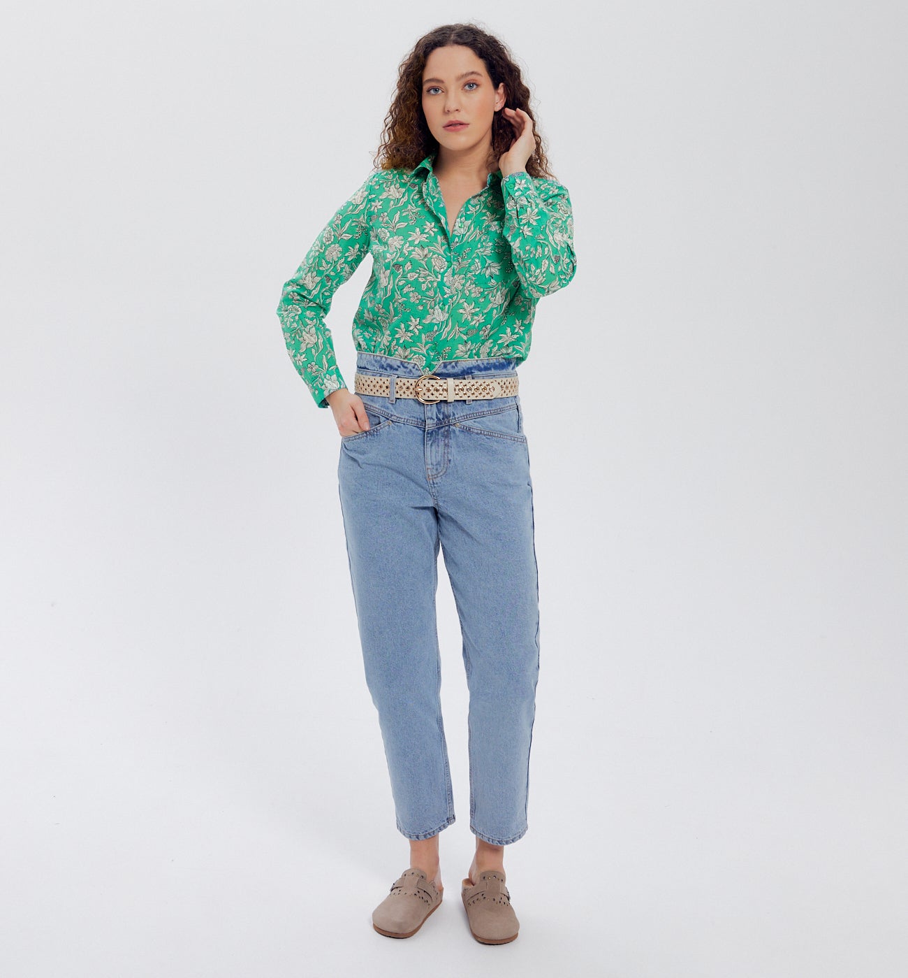 Chemise imprimée Femme - Imprimé vert – Image 2