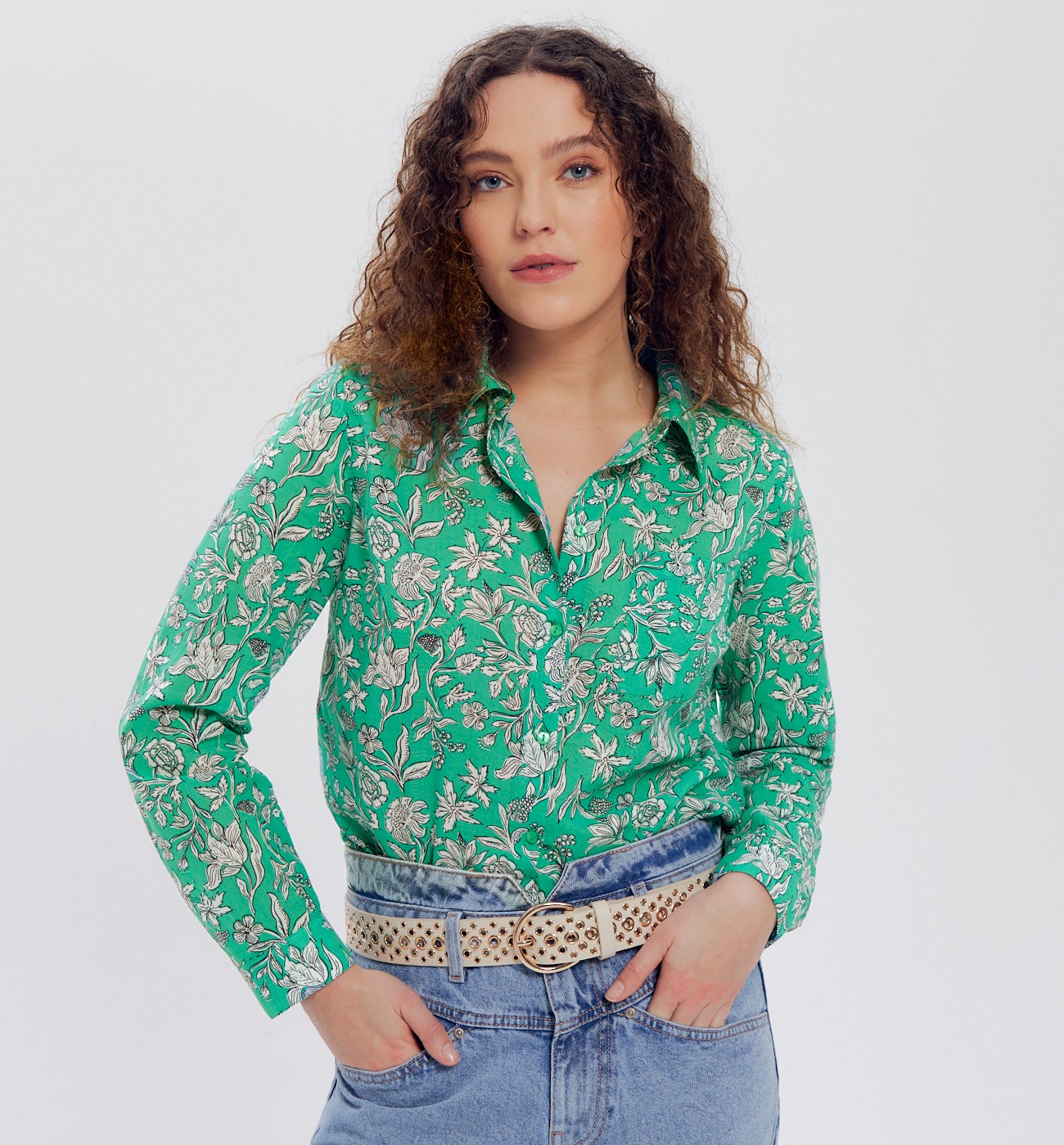 Chemise imprimée Femme - Imprimé vert