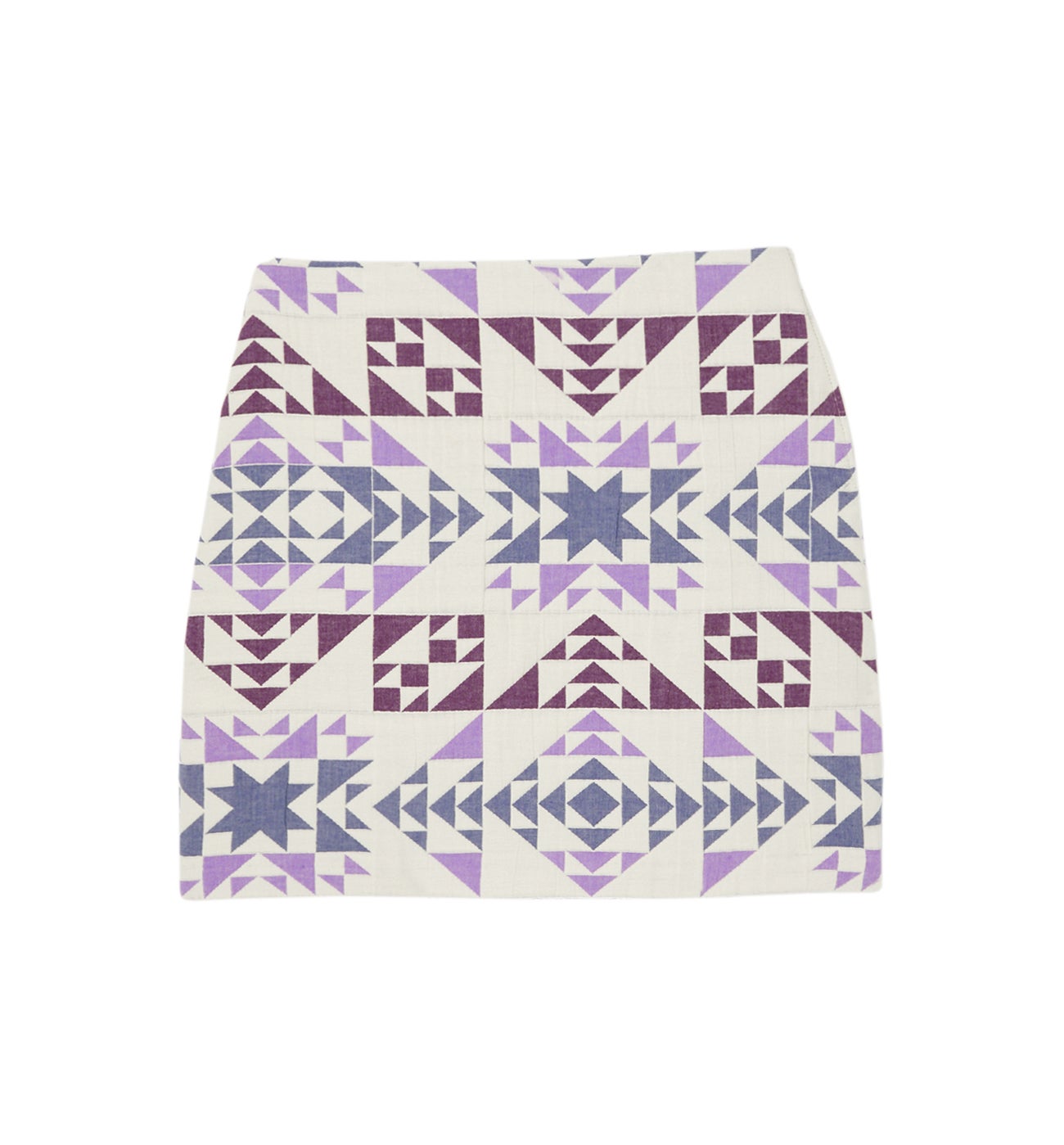 Jupe courte patchwork - Imprimé écru – Image 5
