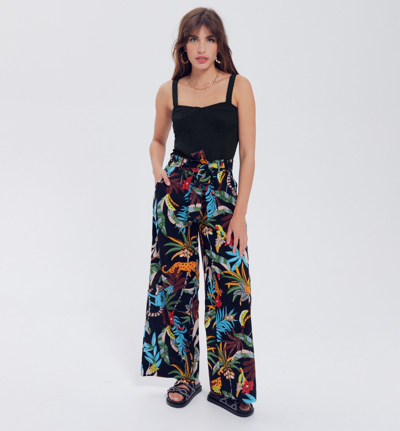 Top corset à bretelles - Noir – Image 2
