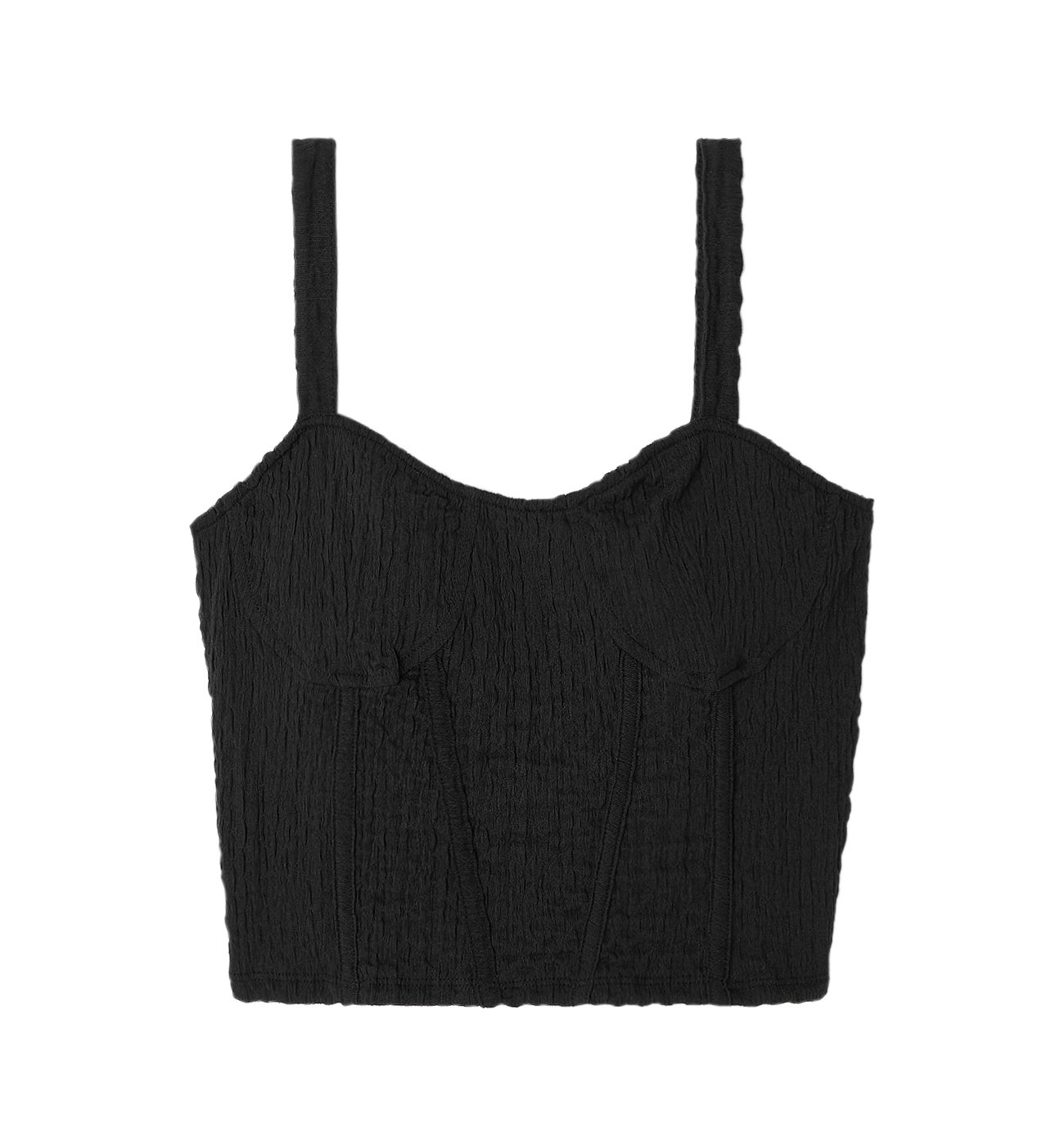Top corset à bretelles - Noir – Image 5