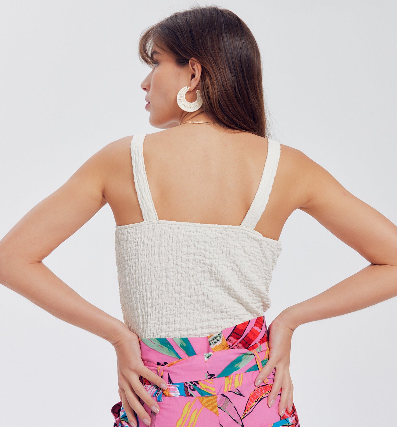 Top corset à bretelles - Beige – Image 3