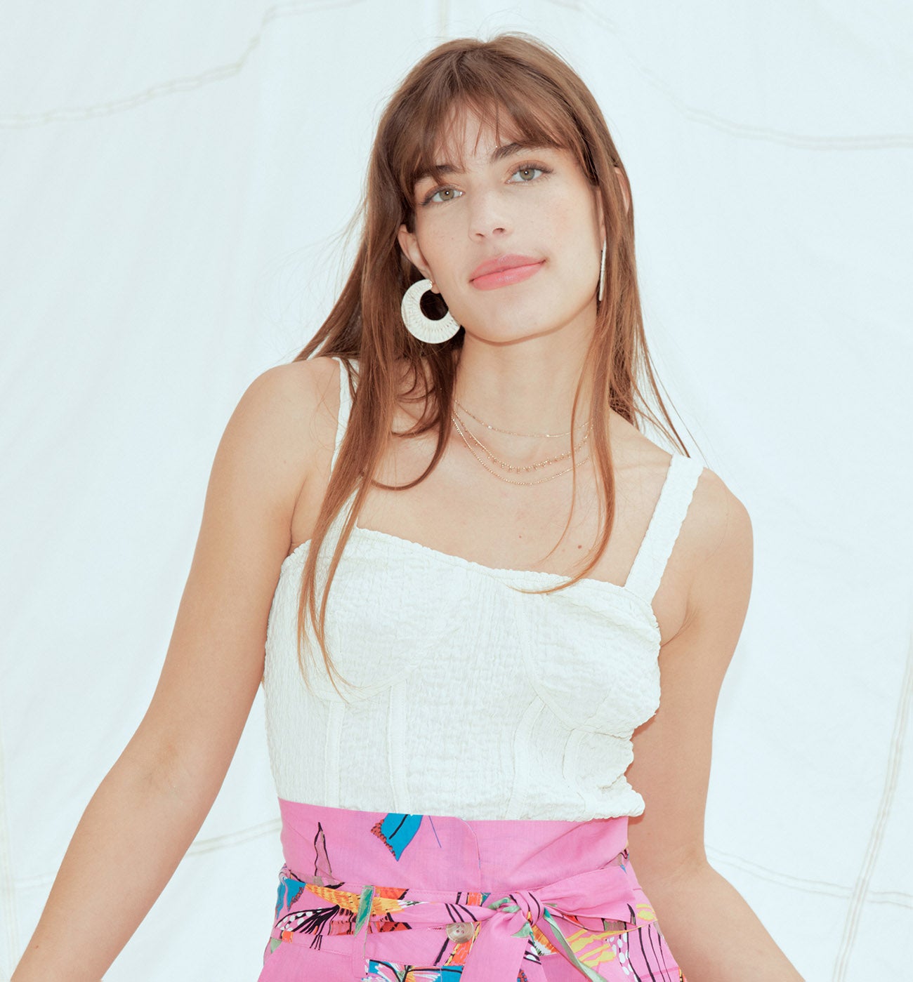 Top corset à bretelles - Beige