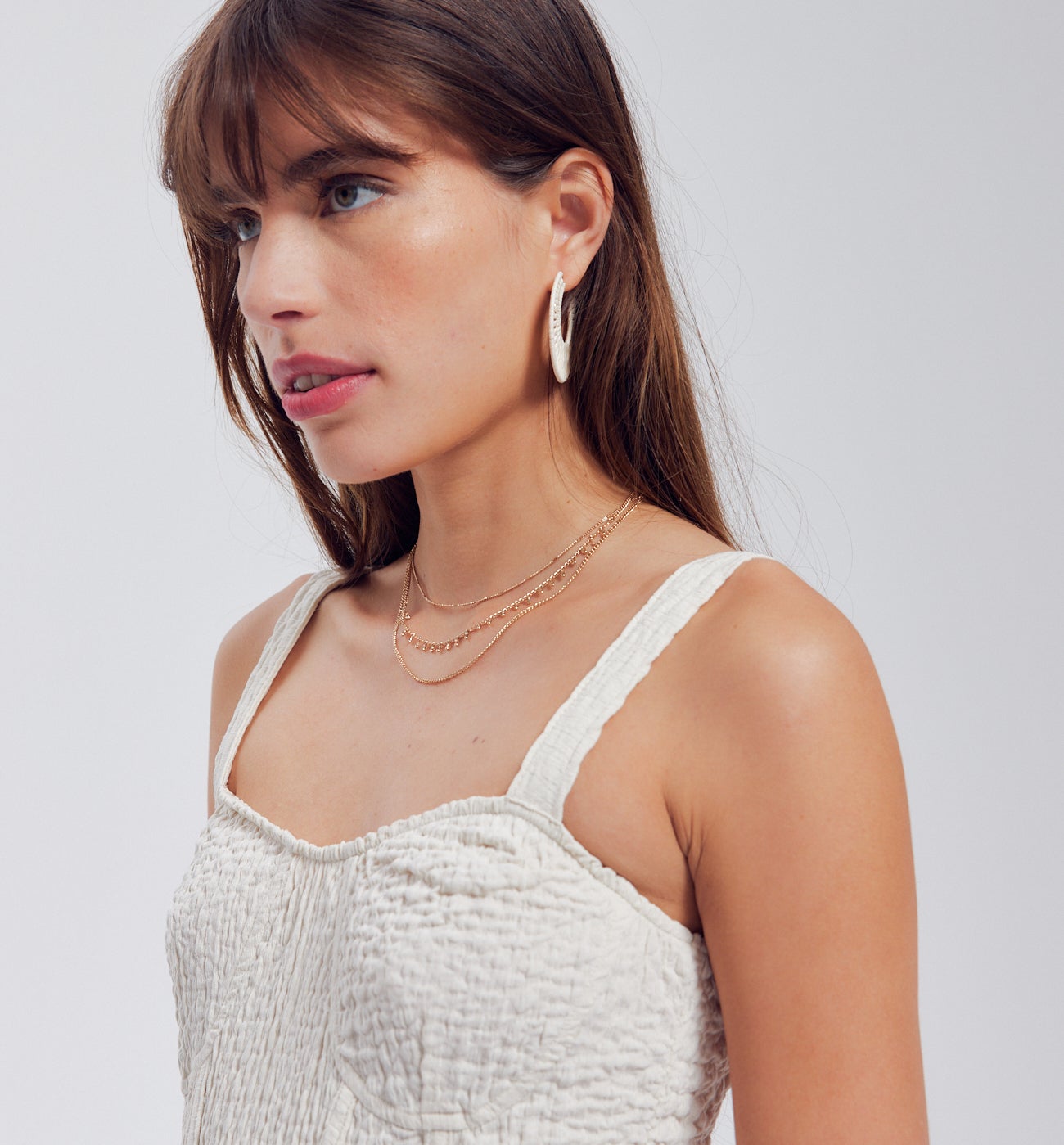 Top corset à bretelles - Beige – Image 4