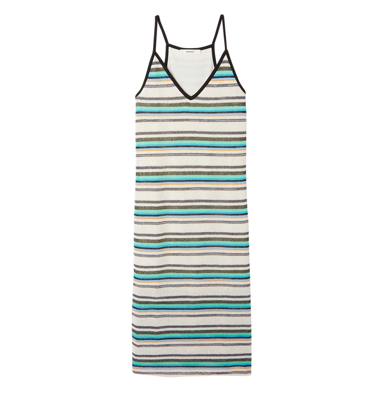 Robe rayé en tricot Femme – Rayé écru