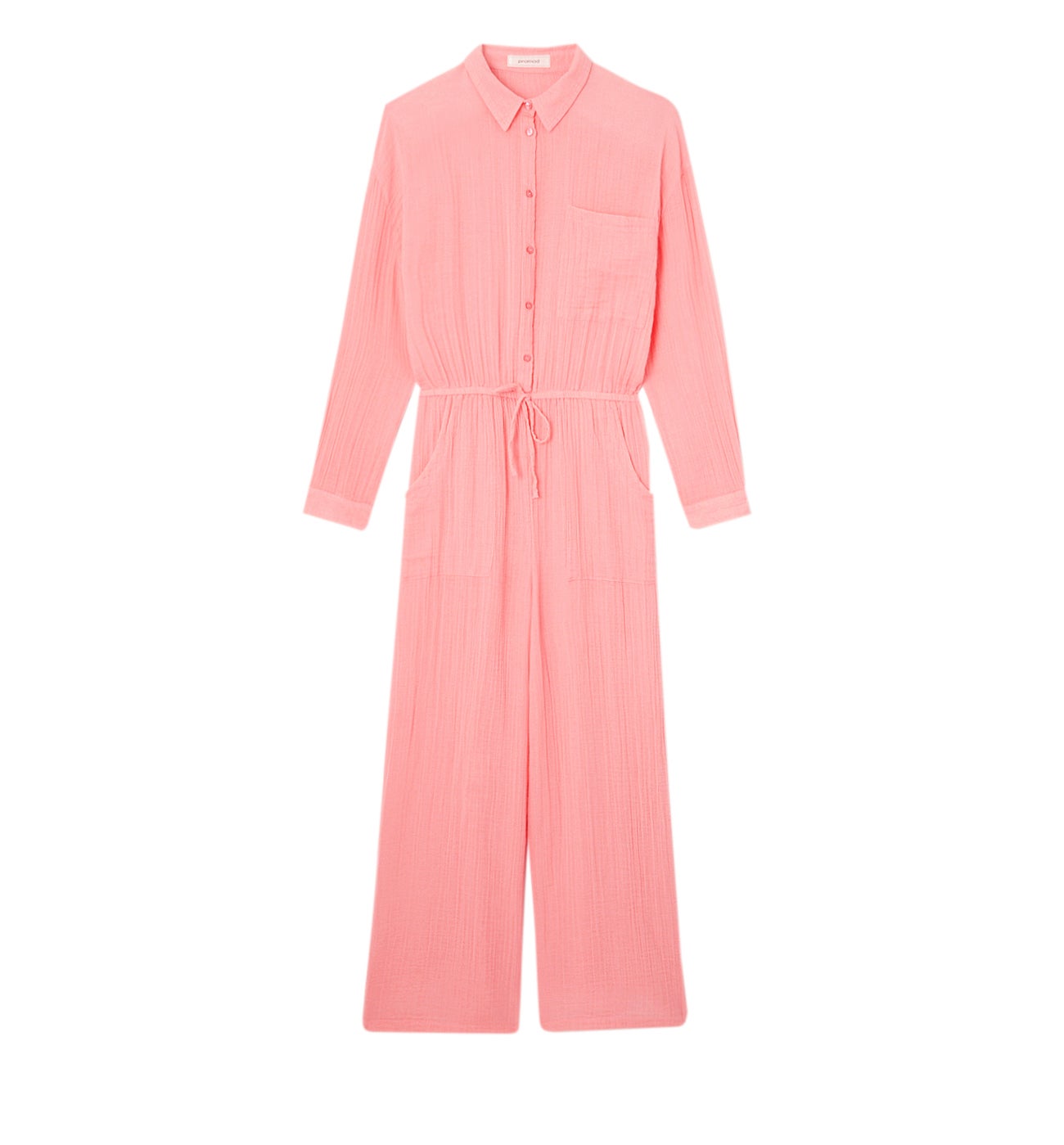 Combi en gaze de coton Femme - Corail – Image 5