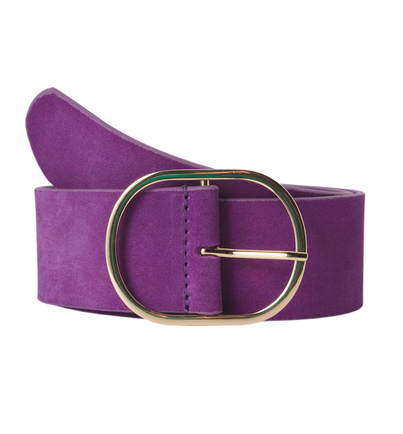 Ceinture en cuir suédé Femme – Violet moyen