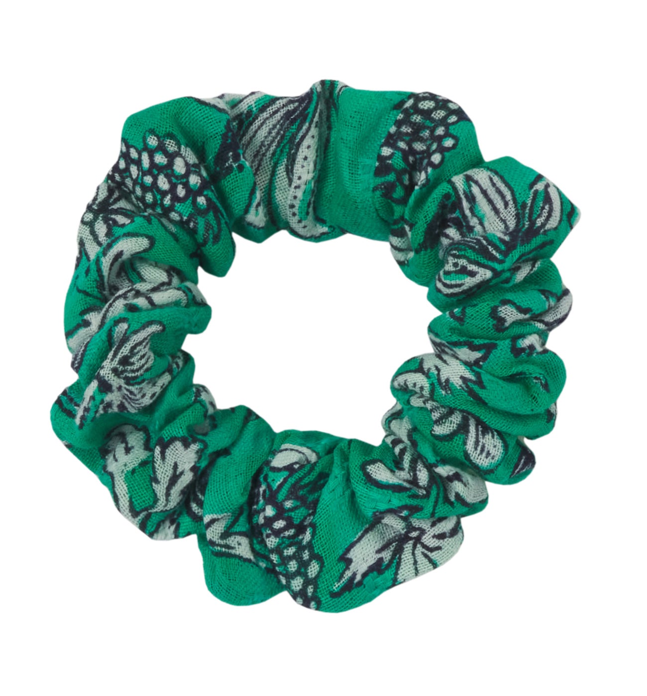 Chouchou en tissu – Imprimé vert