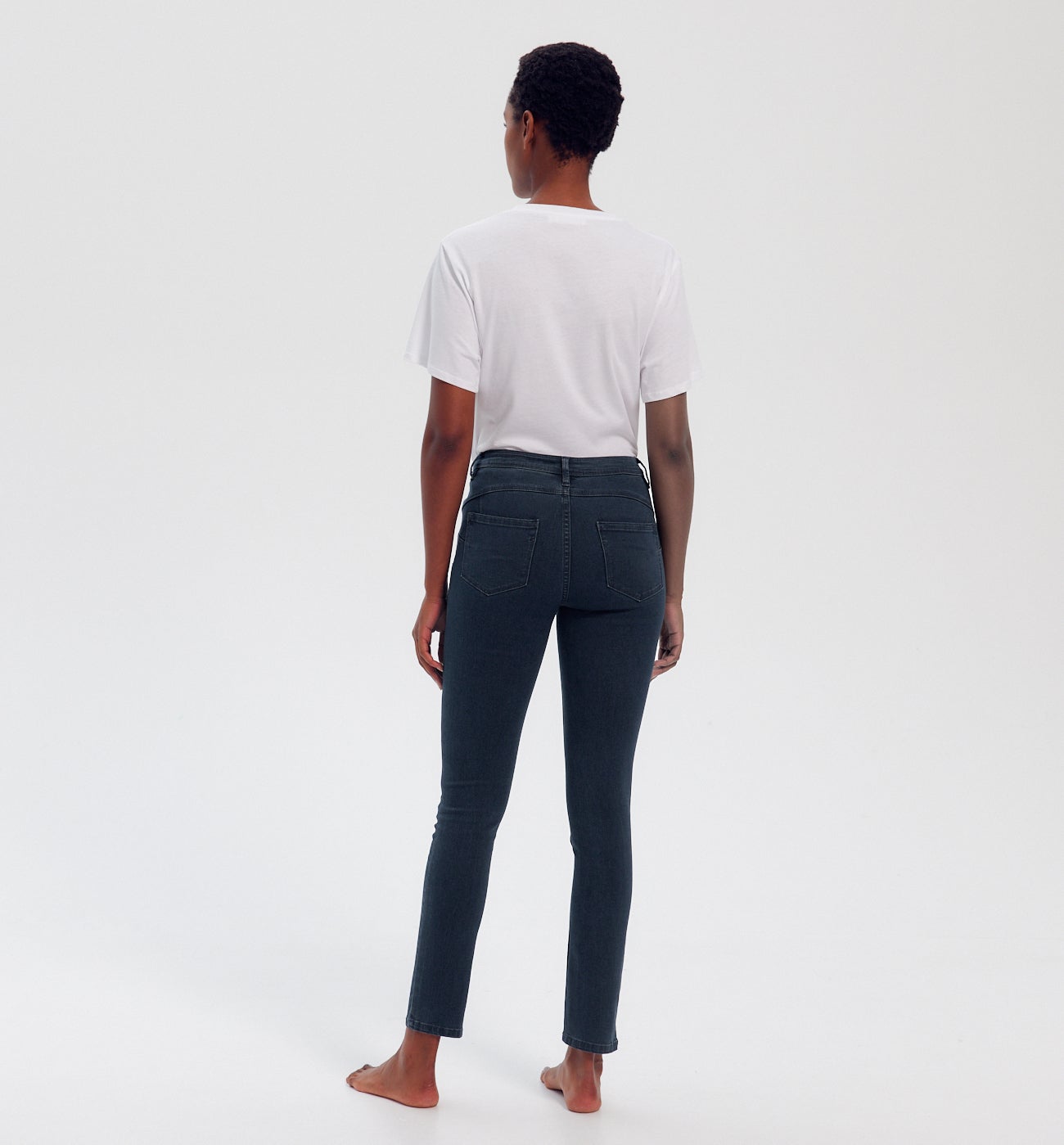 Jean skinny push up ERNEST - Jean blue black – Image 3