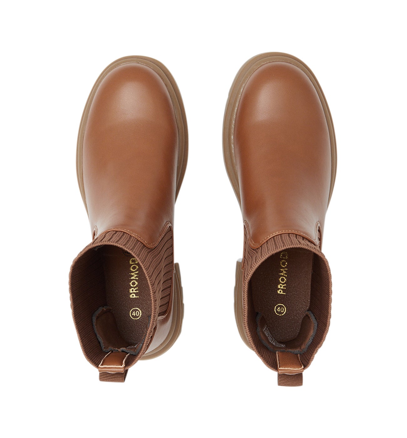 Boots à plateforme Femme - Camel – Image 2