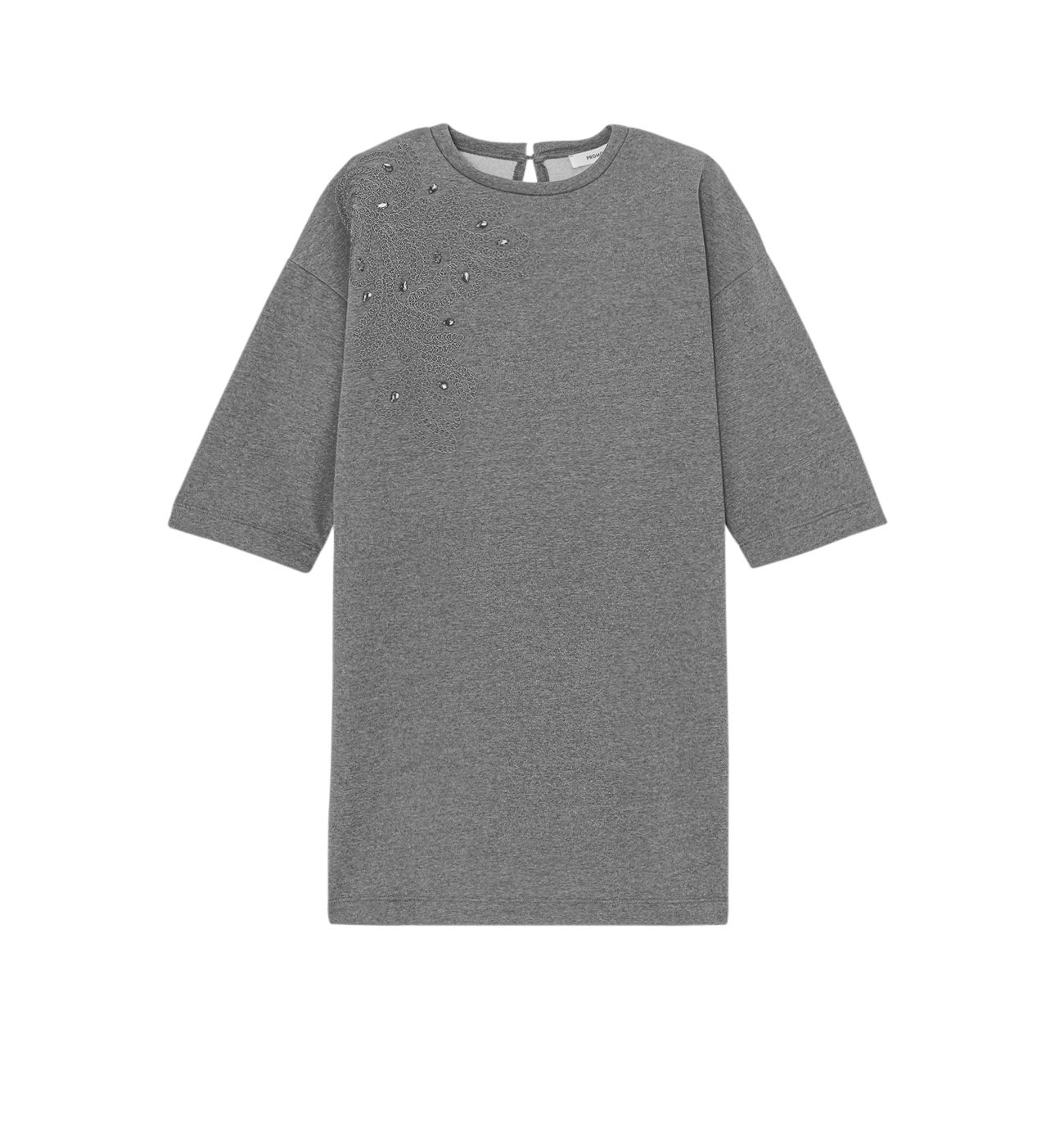 Robe sweat-shirt Femme - Gris clair – Image 5
