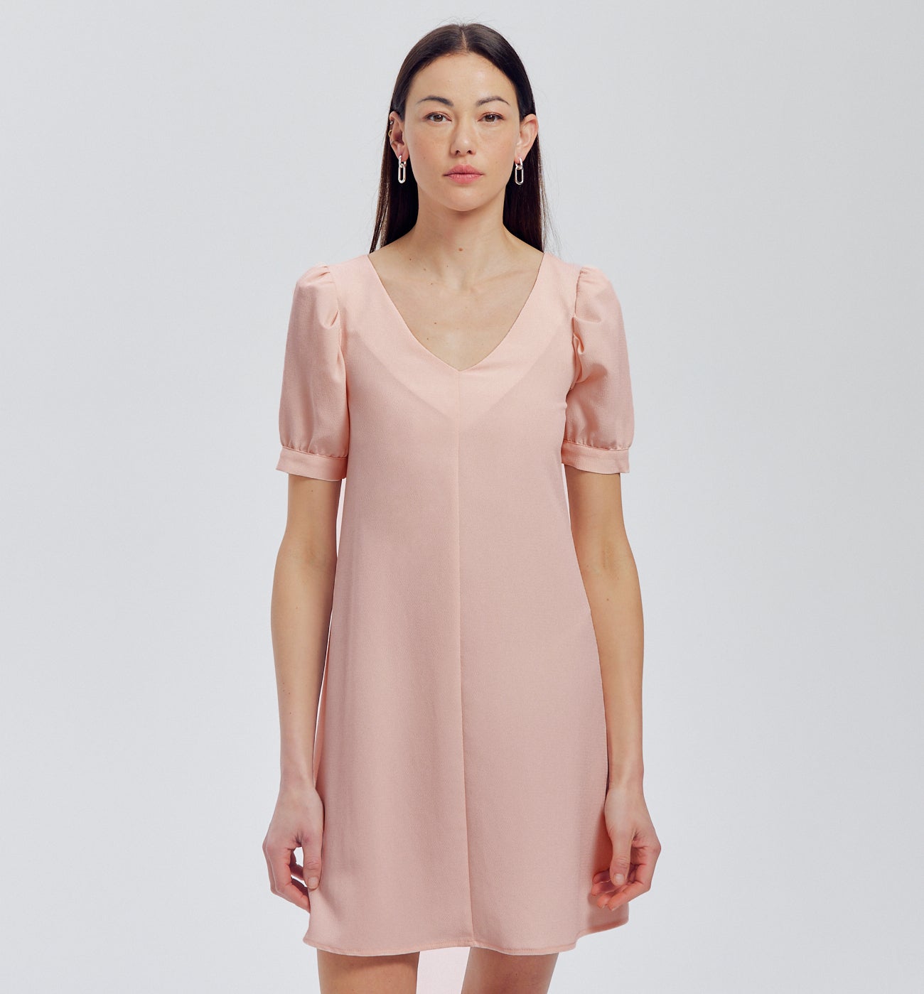 Robe manches ballon Femme - Rose Pâle – Image 2