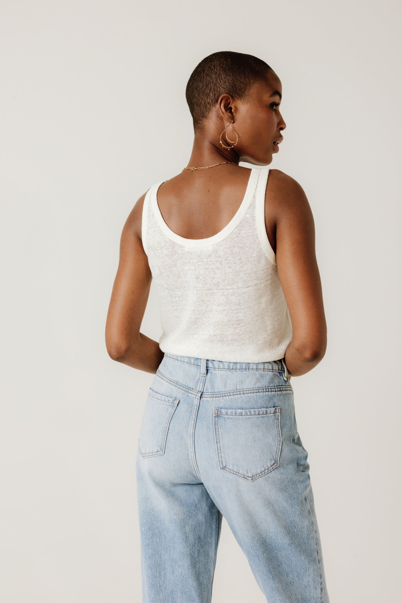 Débardeur en lin Femme - Ecru – Image 3