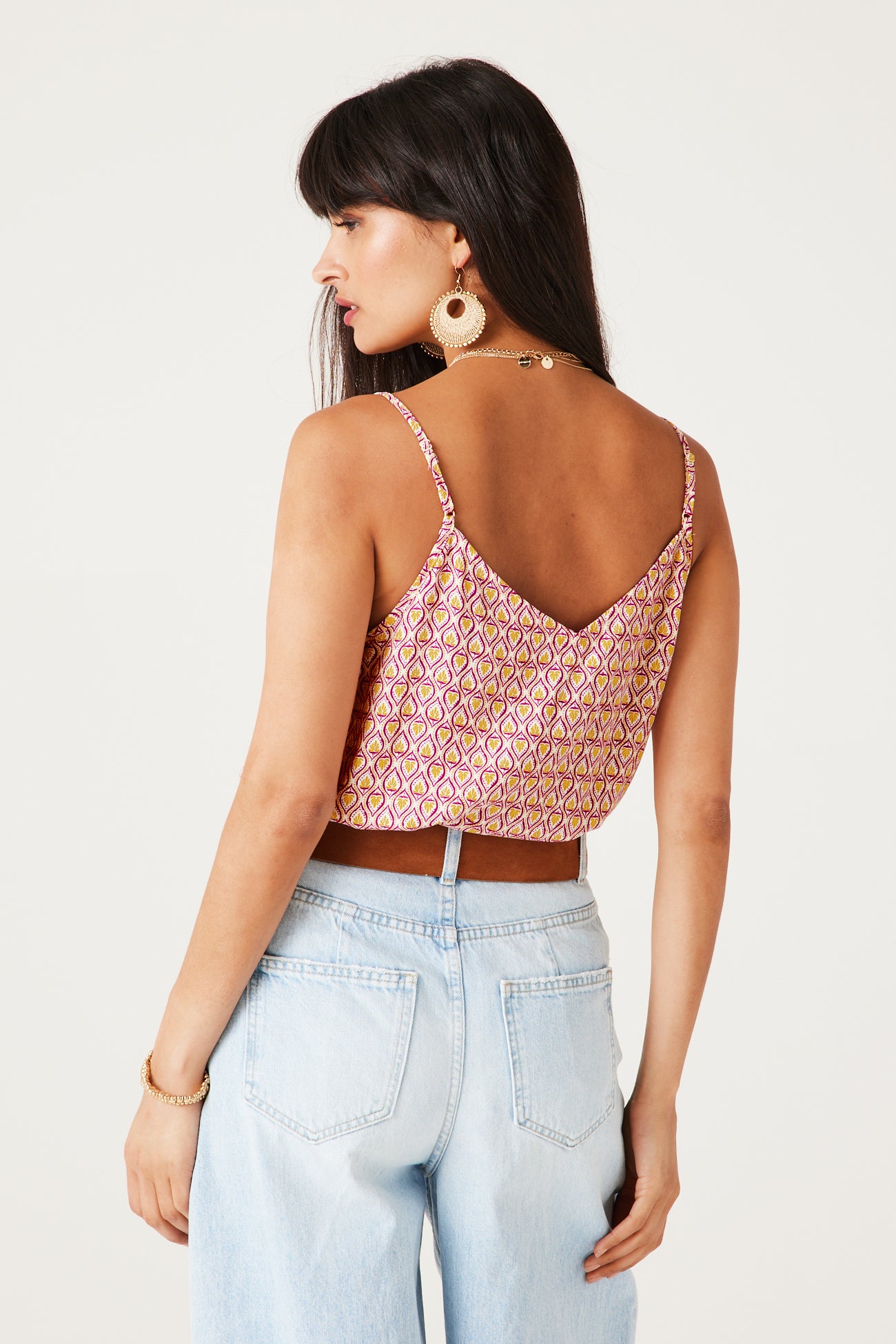 Top à fines bretelles Femme - Imprimé cassis – Image 3