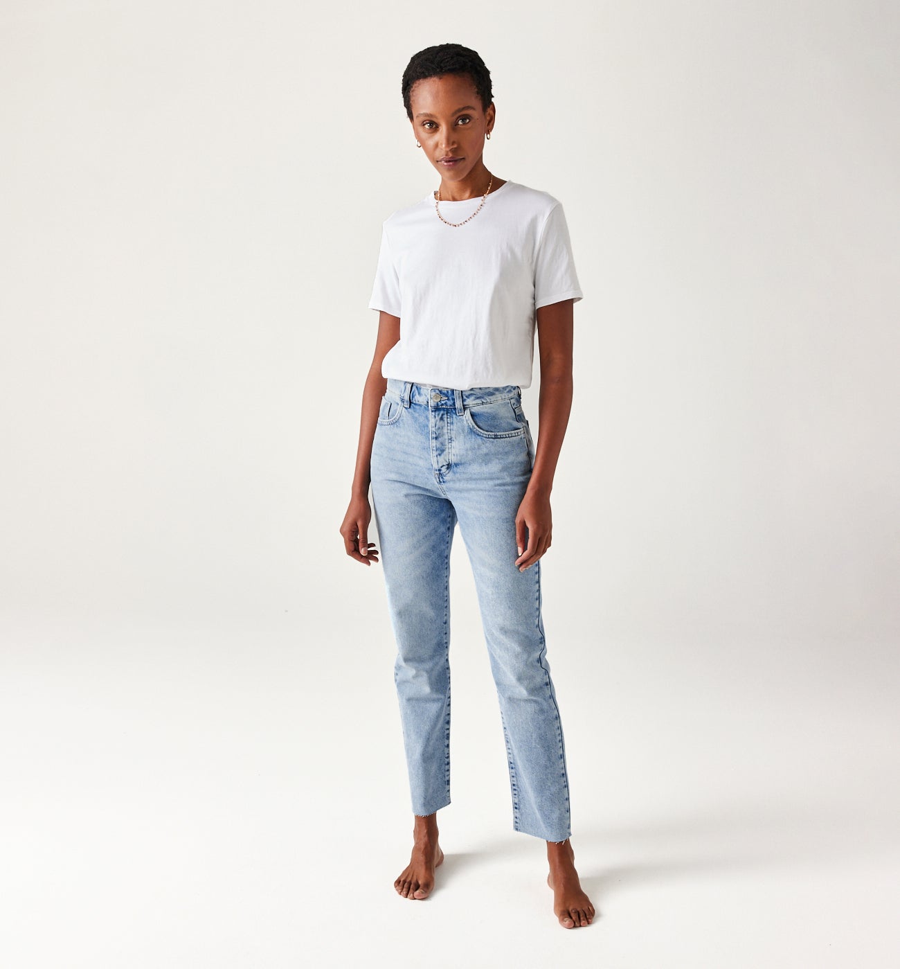 Jean droit taille haute BASILE – Jean clair