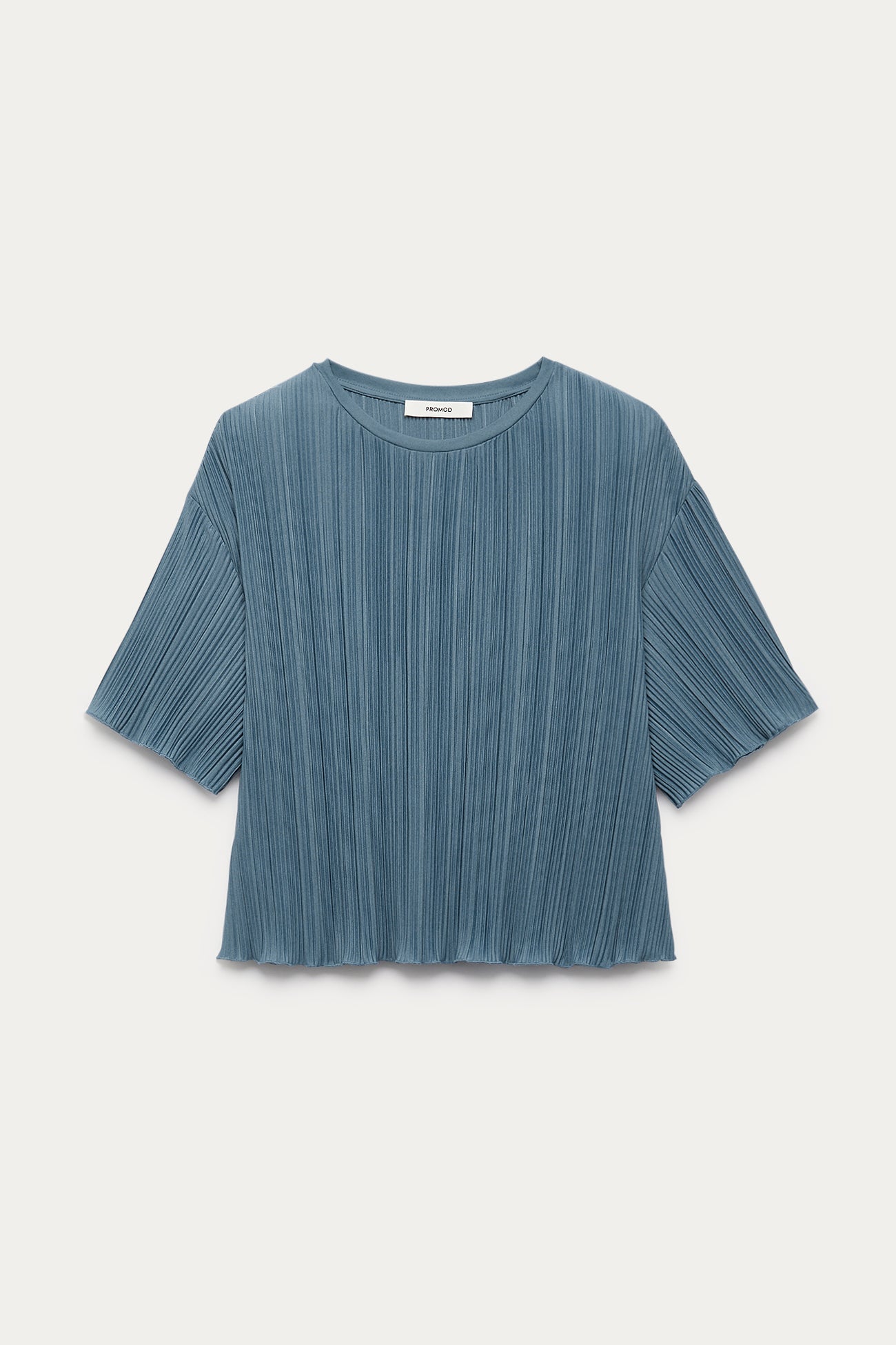 T-shirt plissé Femme - Bleu – Image 5