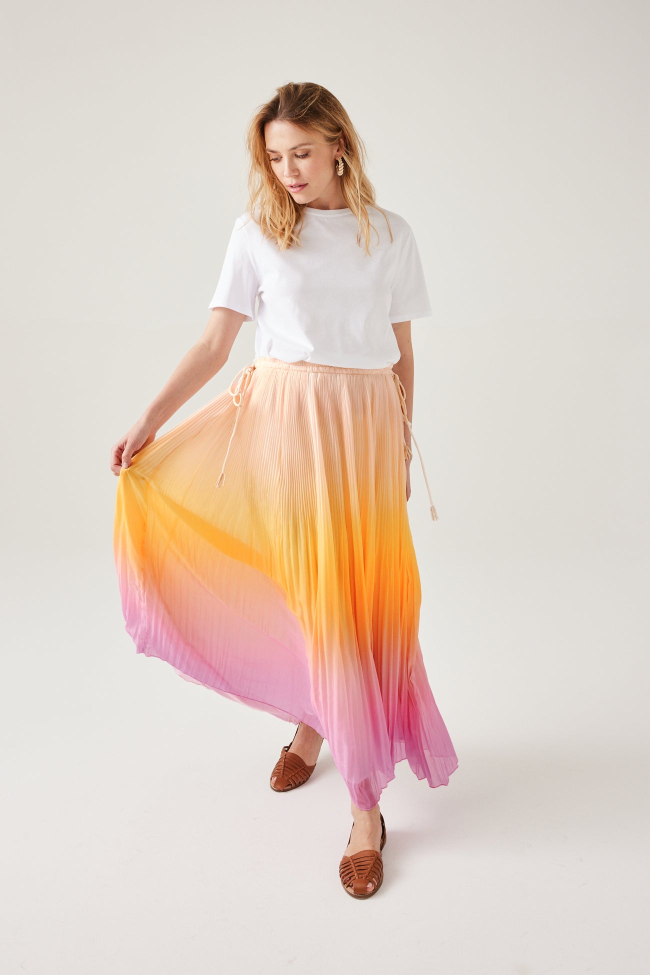 Jupe plissée arc-en-ciel - Imprimé multicolore – Image 2