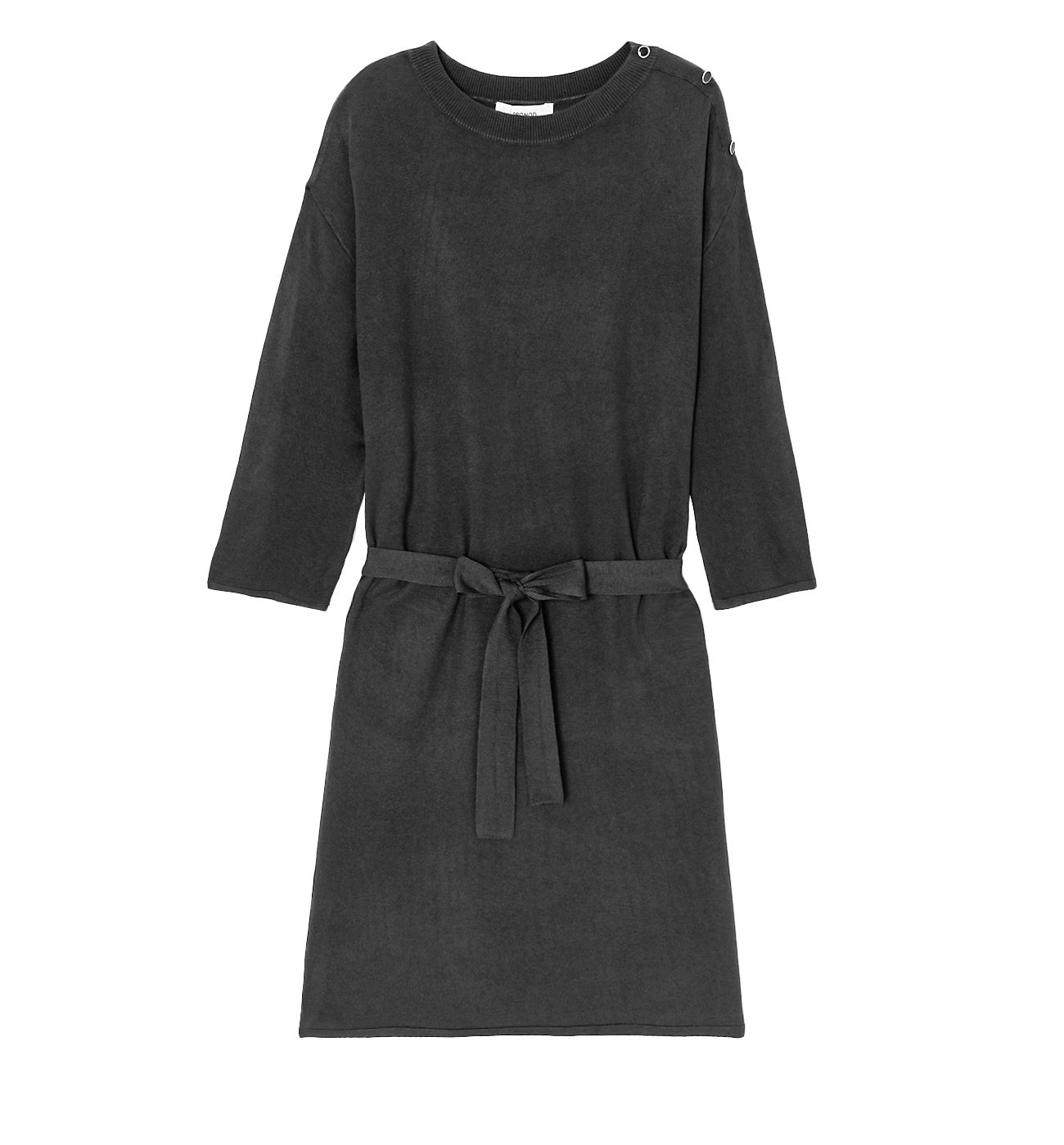 Robe-pull unie Femme – Gris foncé