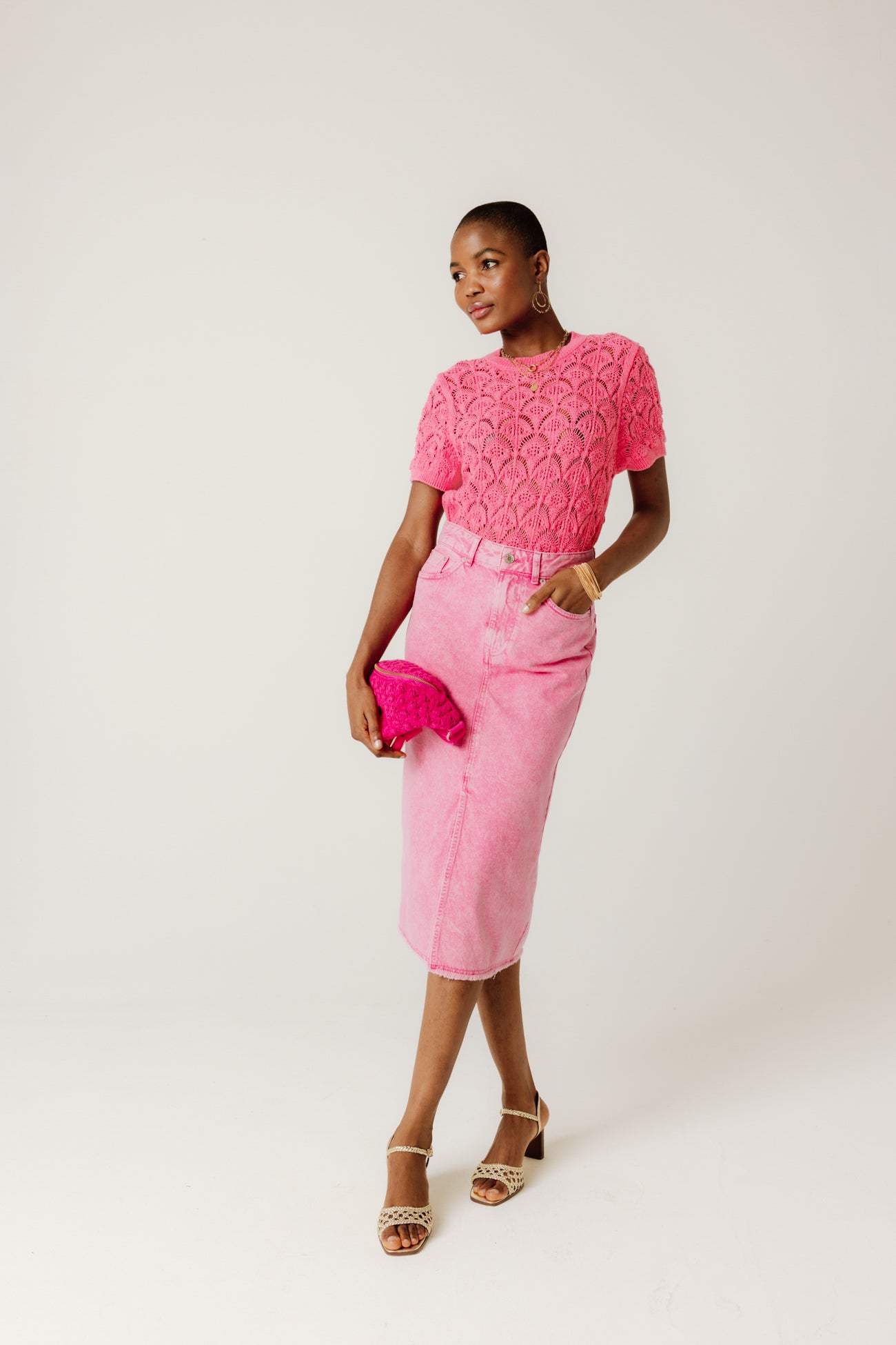 Pull au crochet Femme - Rose fuchsia – Image 2