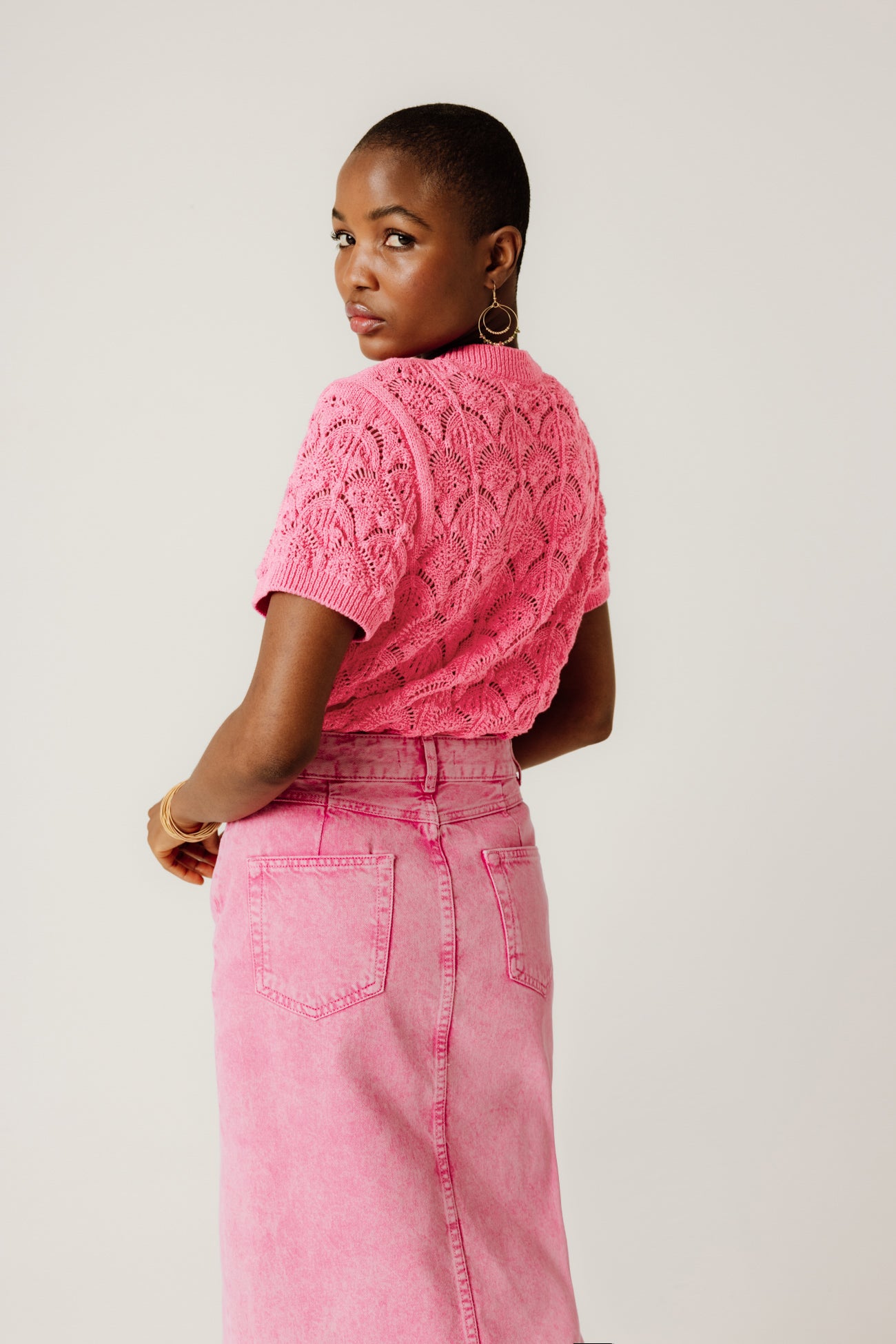 Pull au crochet Femme - Rose fuchsia – Image 3