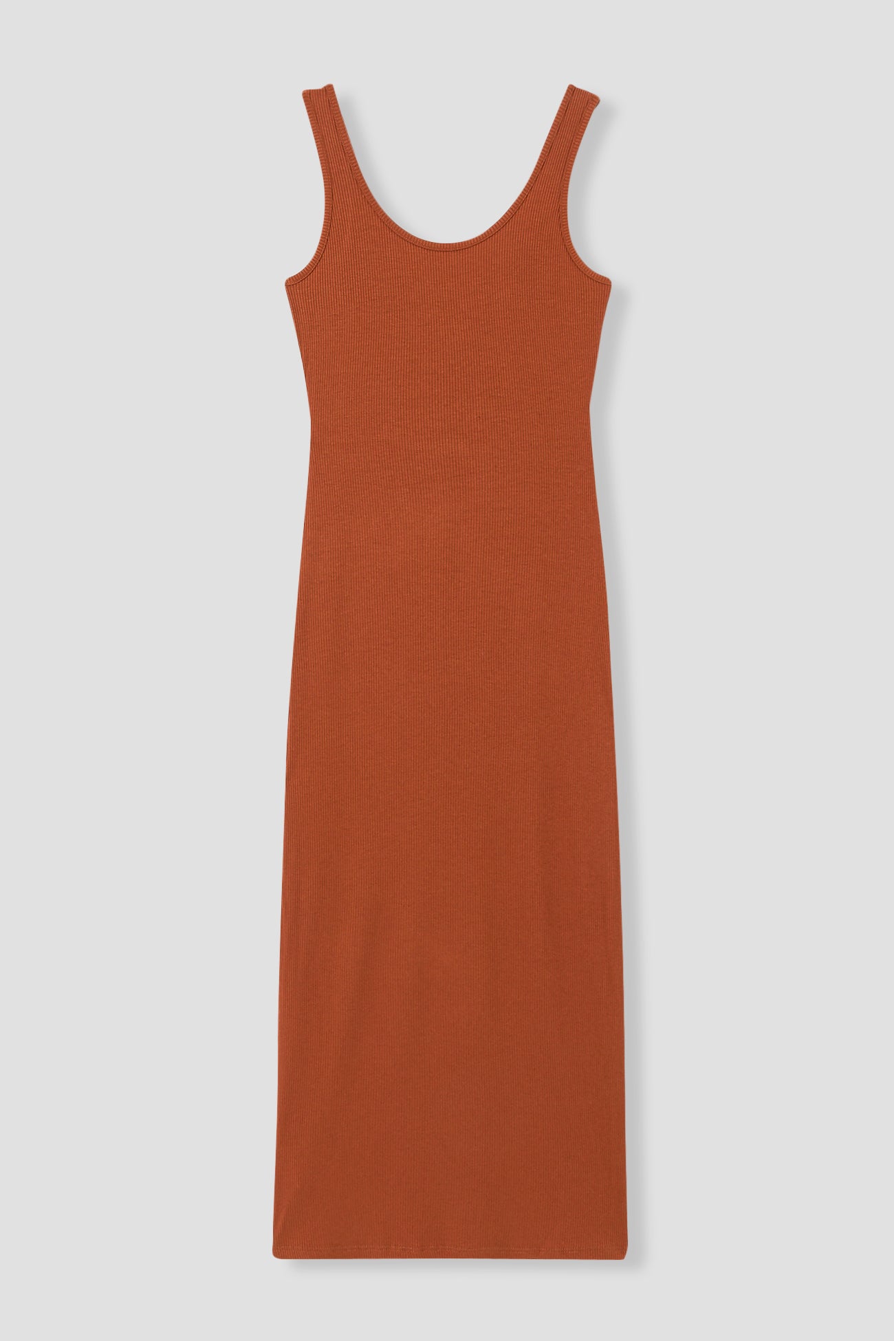 Robe-débardeur côtelée Femme - Terre de sienne – Image 5