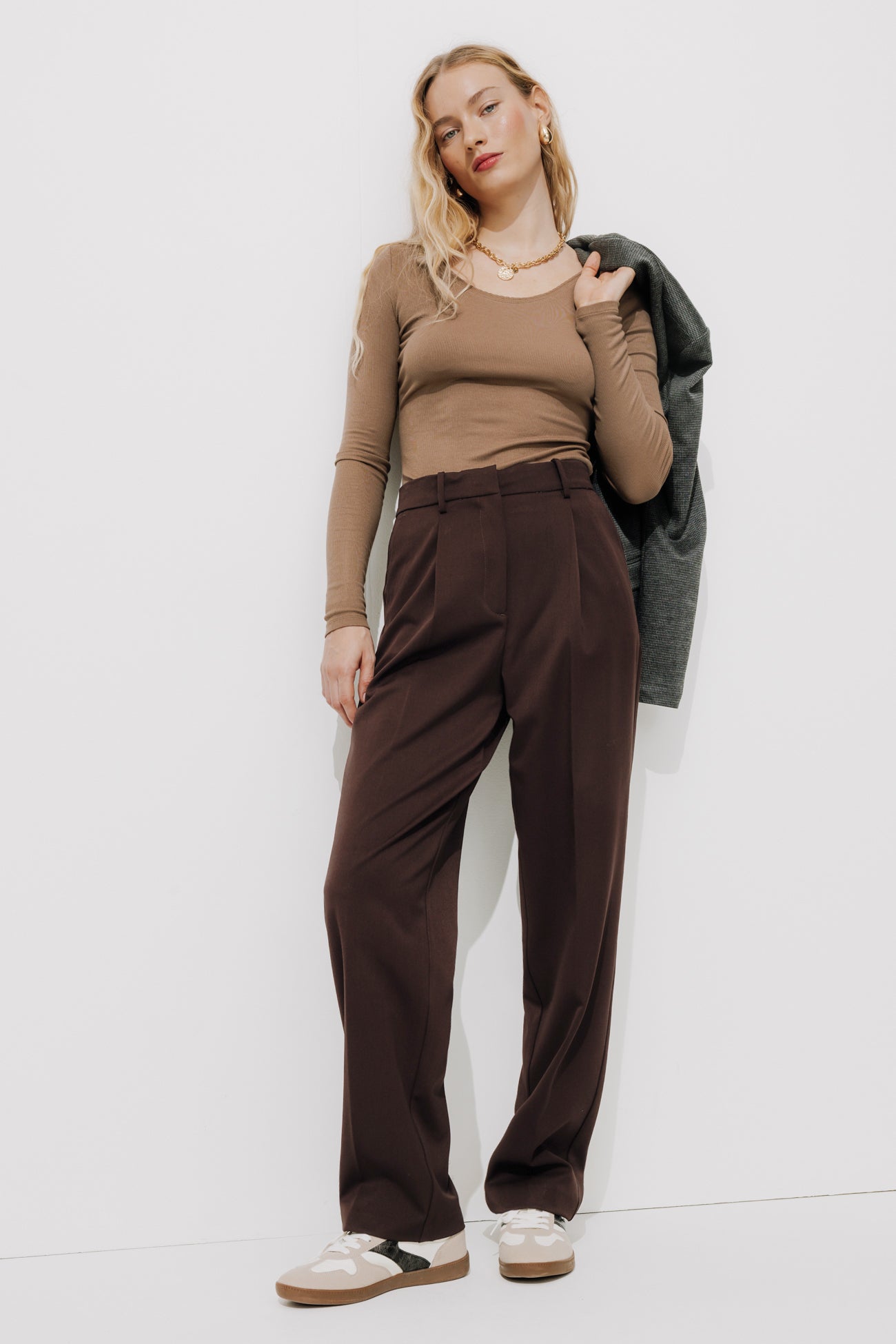 Pantalon de tailleur Femme - Marron