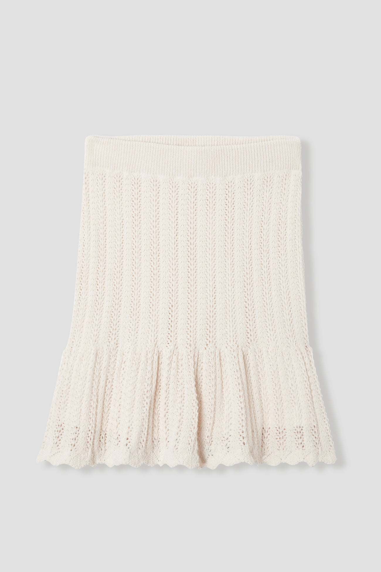 Jupe courte en crochet Femme - Ecru – Image 5