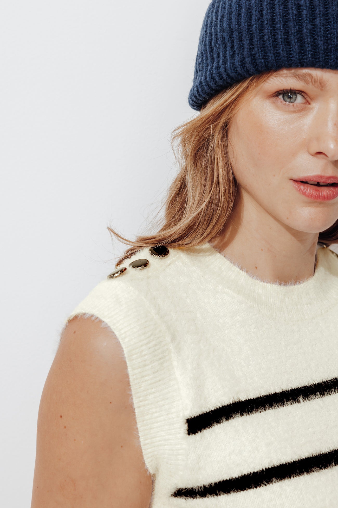 Pull marinière sans manches - Rayé marine – Image 4