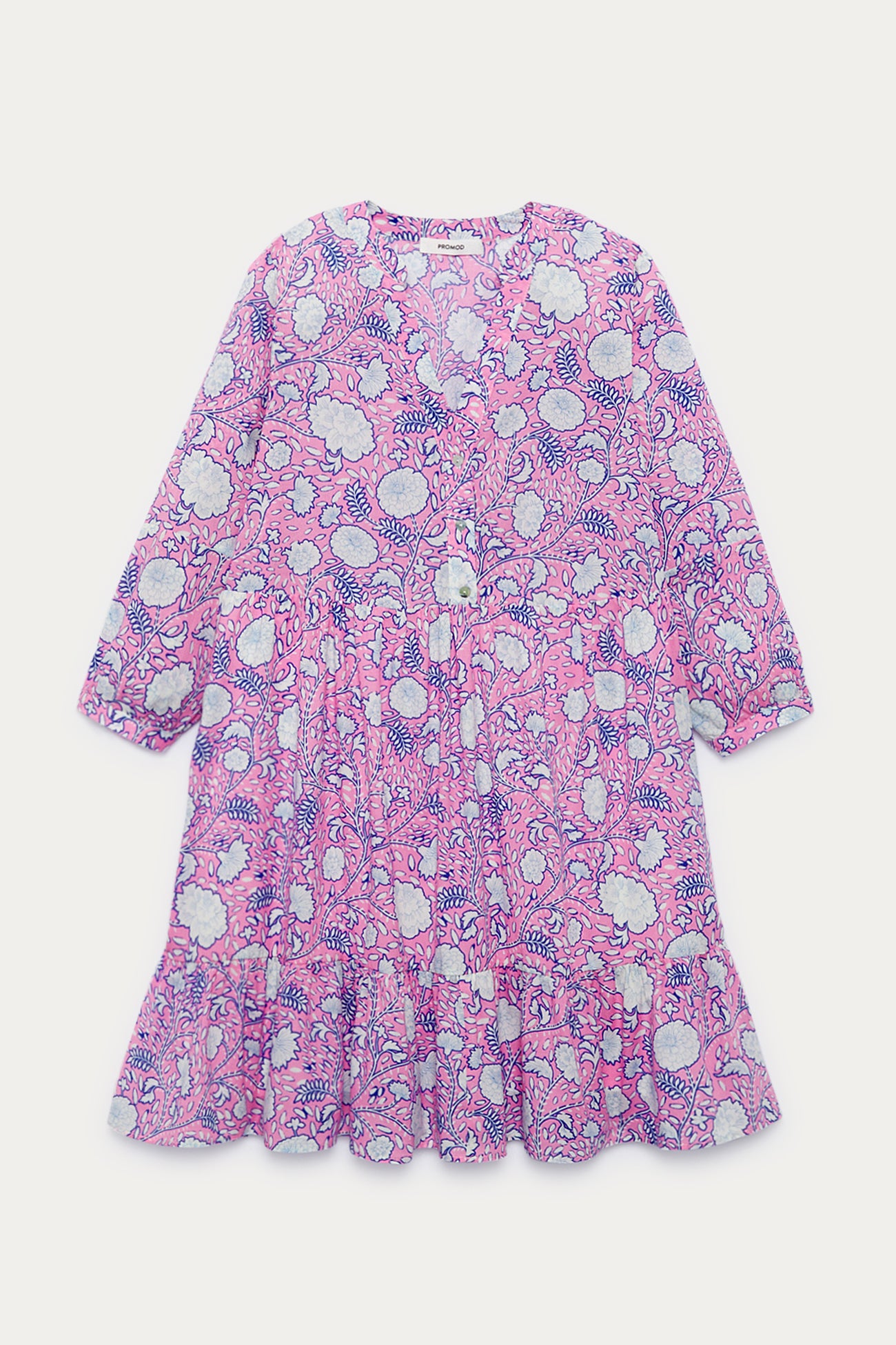 Robe babydoll motifs indiens - Imprimé rose – Image 5