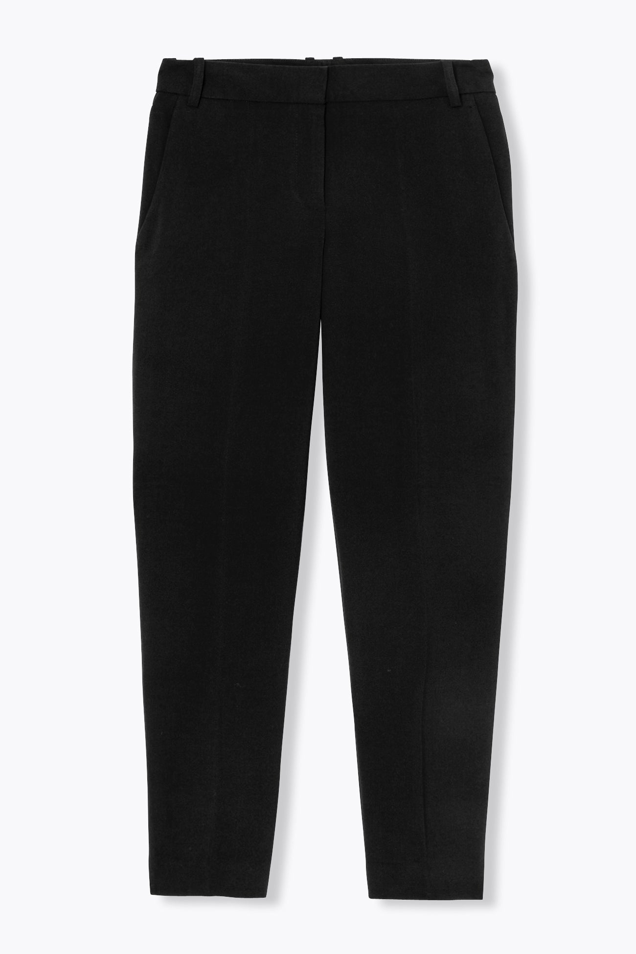 Pantalon cigarette uni Femme – Noir