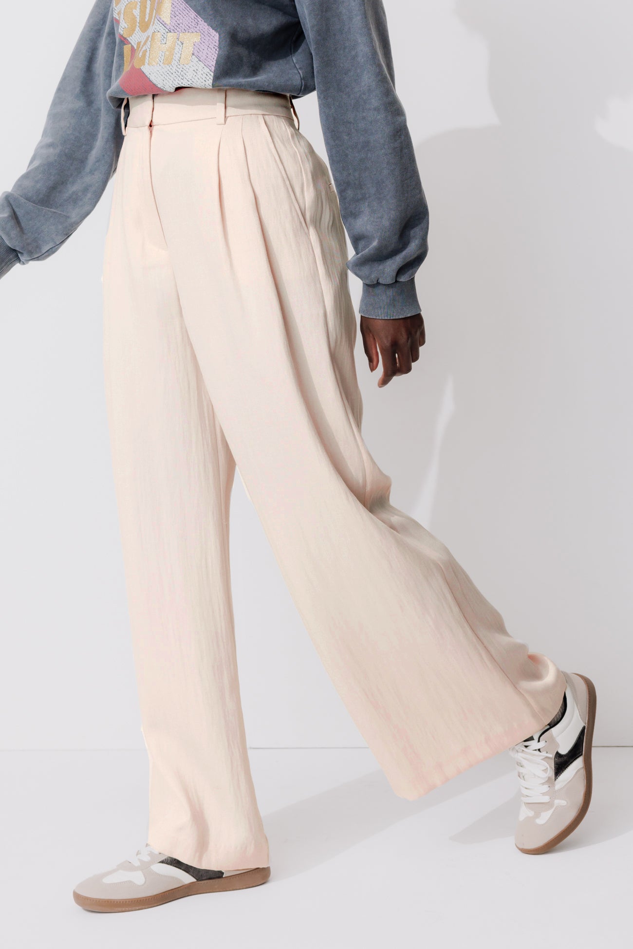 Pantalon de tailleur large - Ecru – Image 2