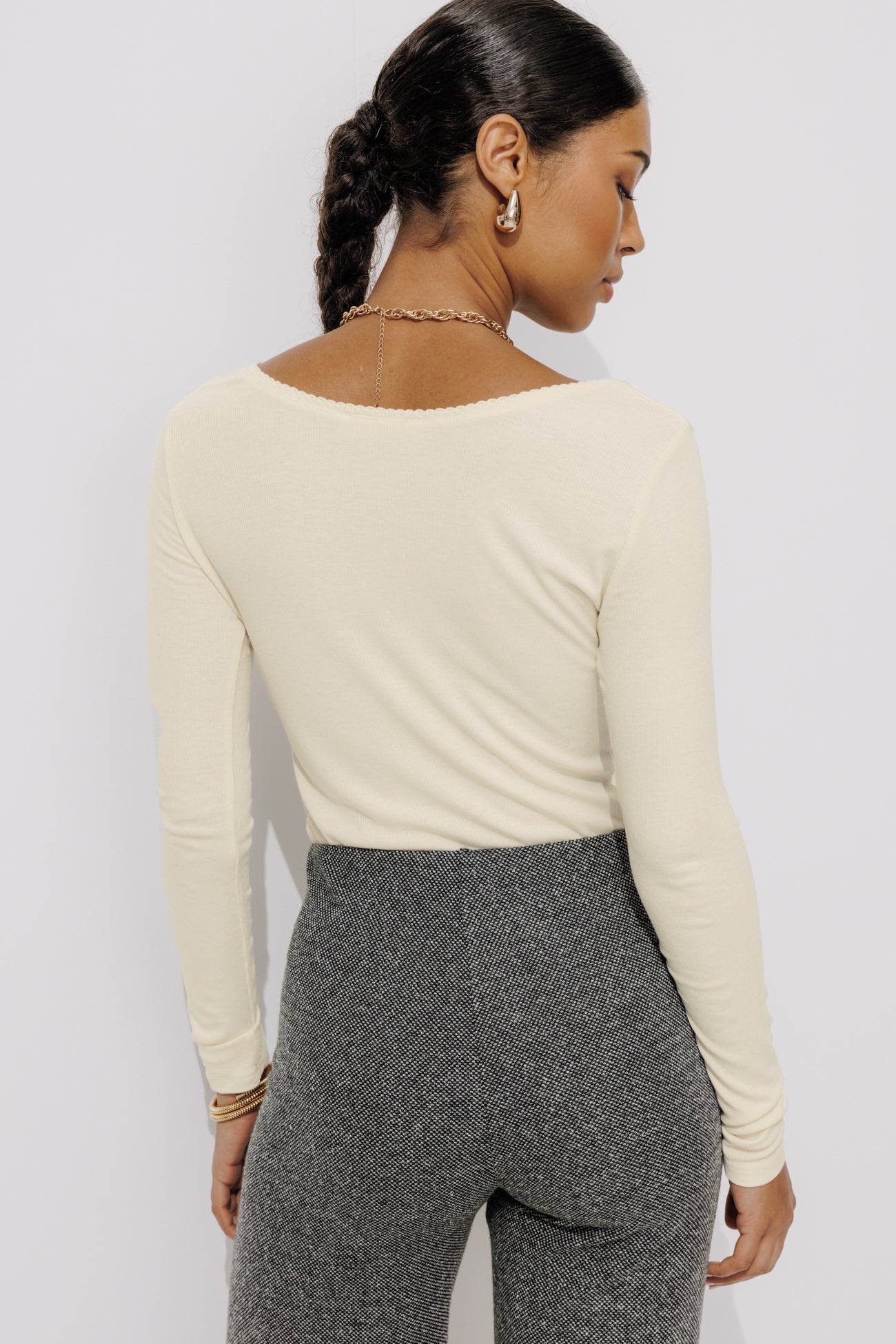 T-shirt thermique Femme - Ecru – Image 3