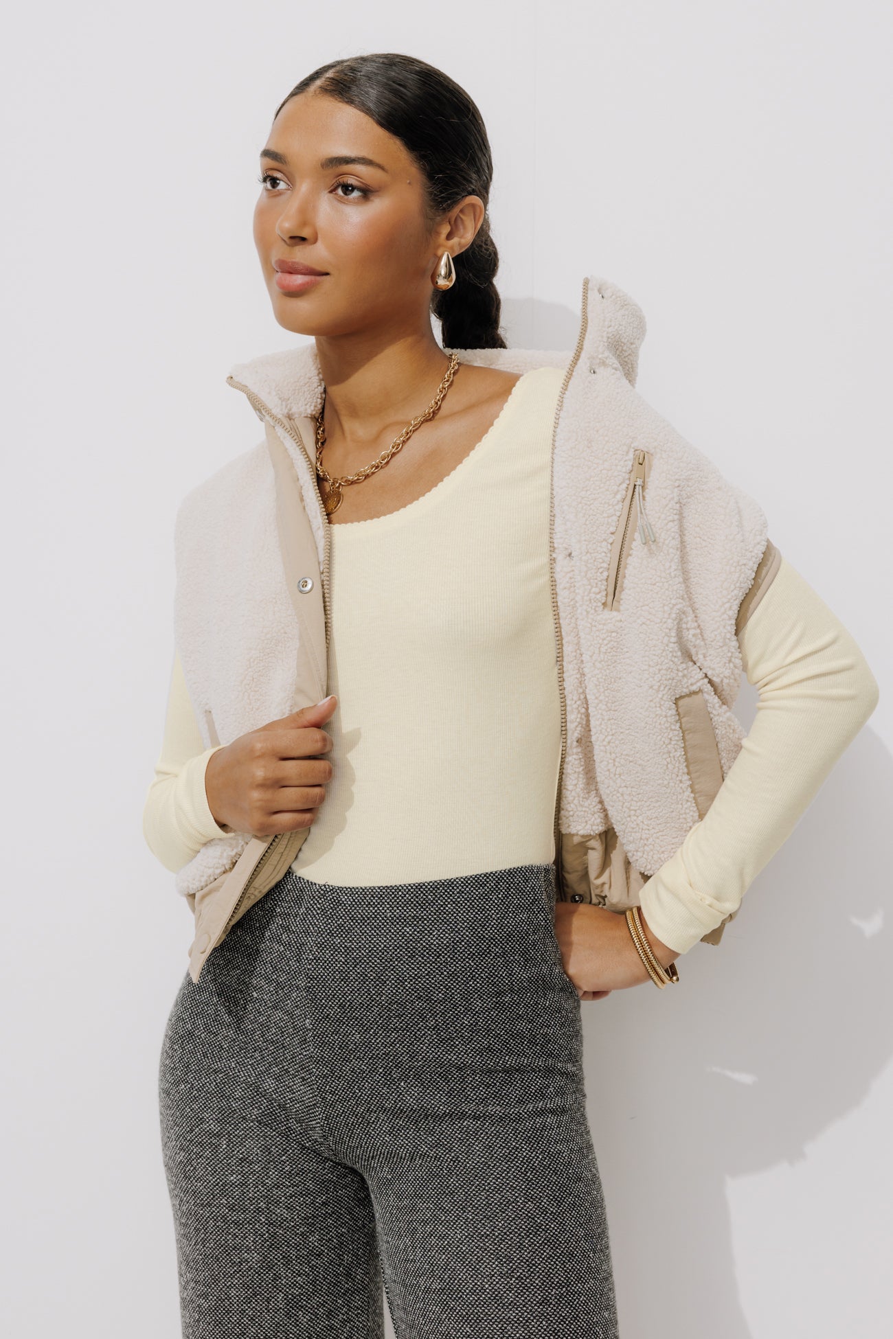 T-shirt thermique Femme - Ecru