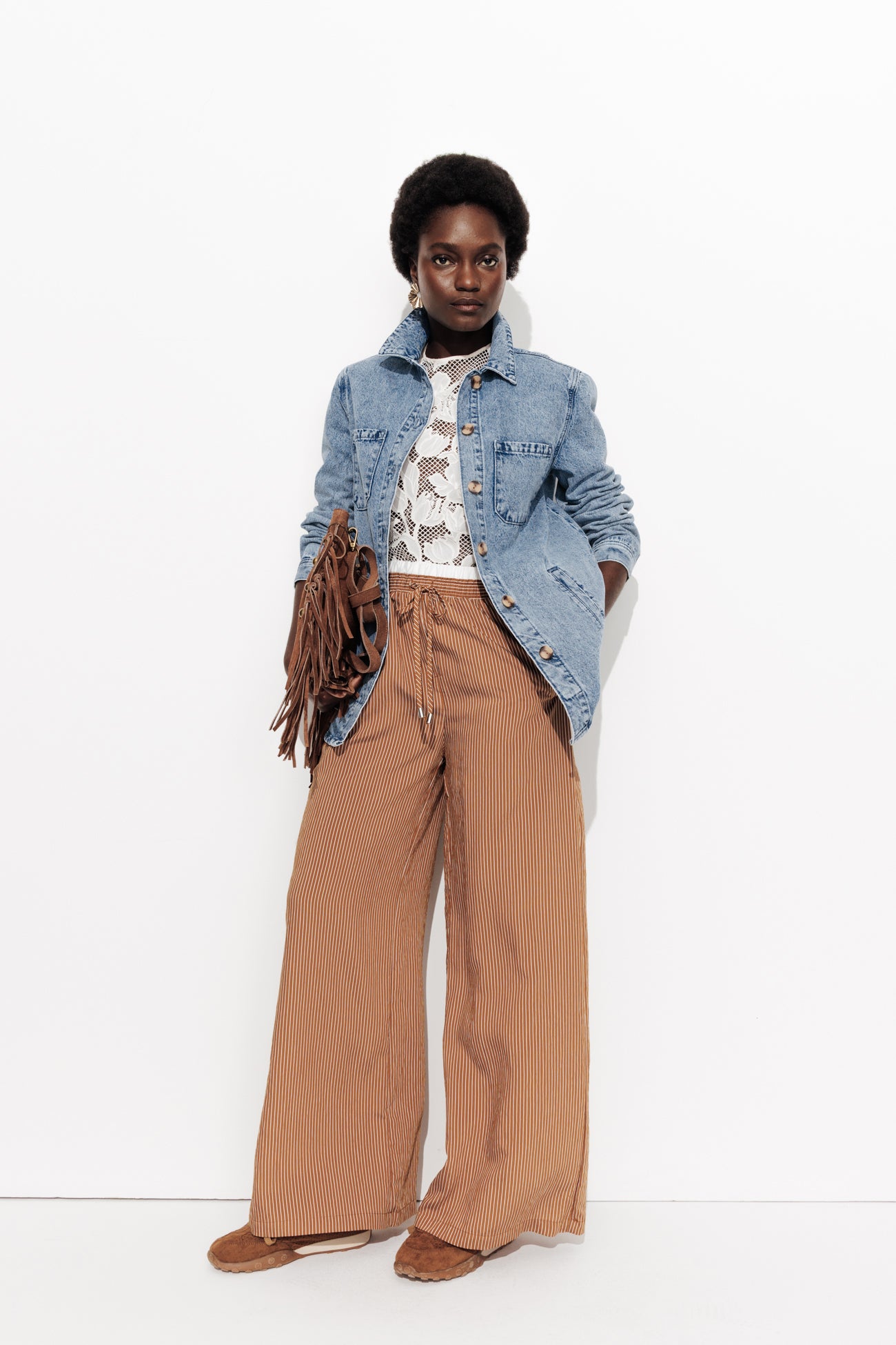 ALMA veste surchemise en jean - Jean moyen – Image 2