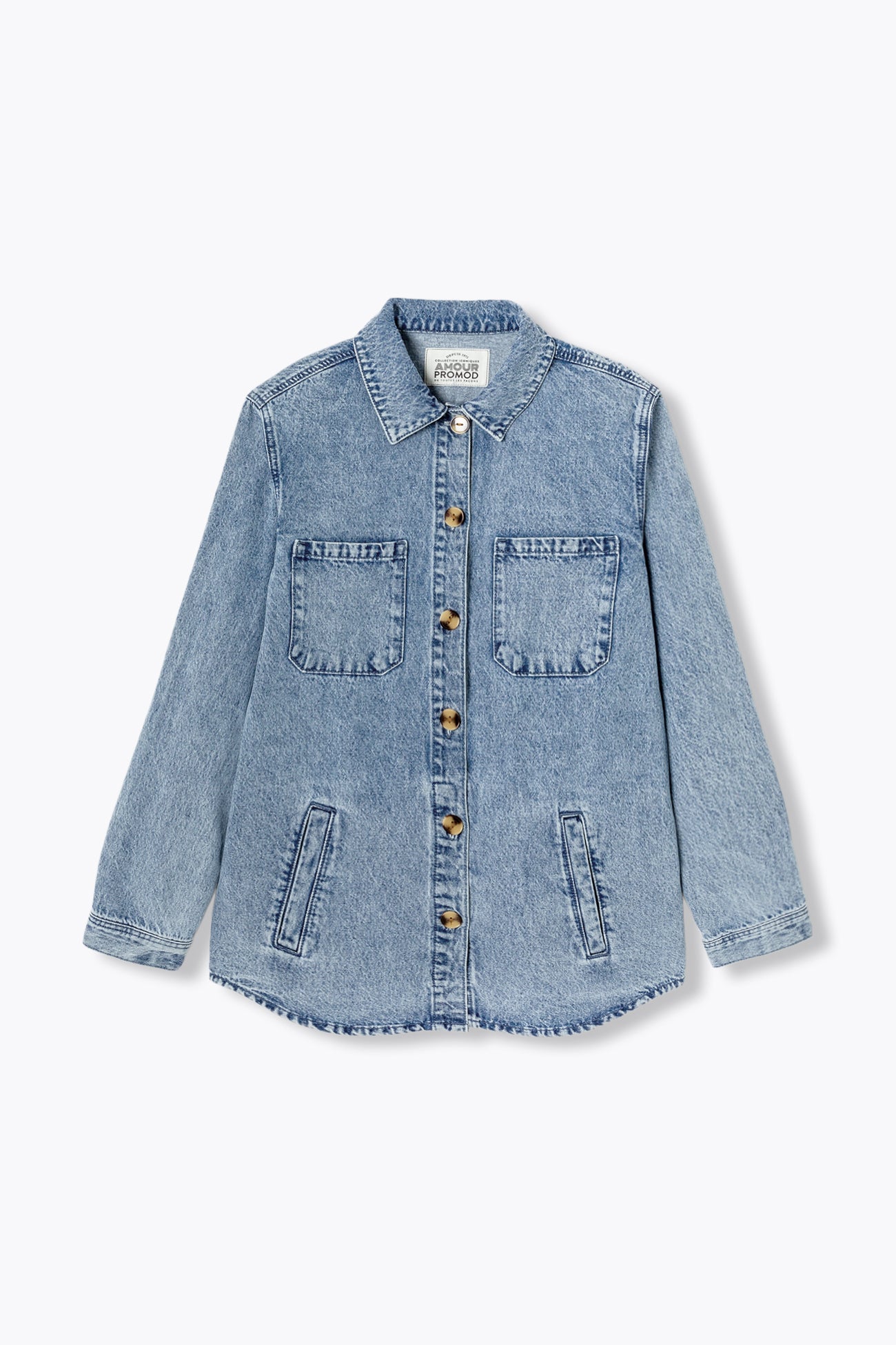 ALMA veste surchemise en jean - Jean moyen – Image 5