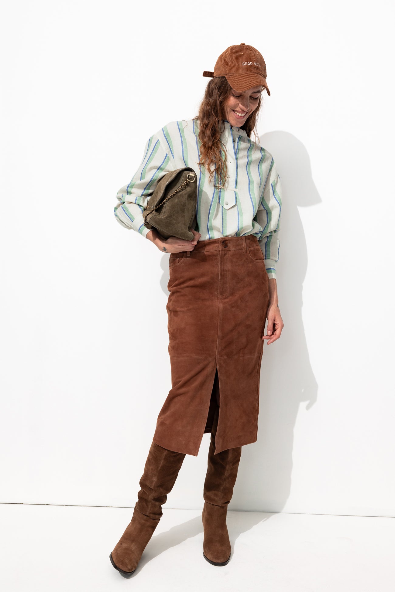 Chemise oversize rayée Femme - Rayé écru – Image 2