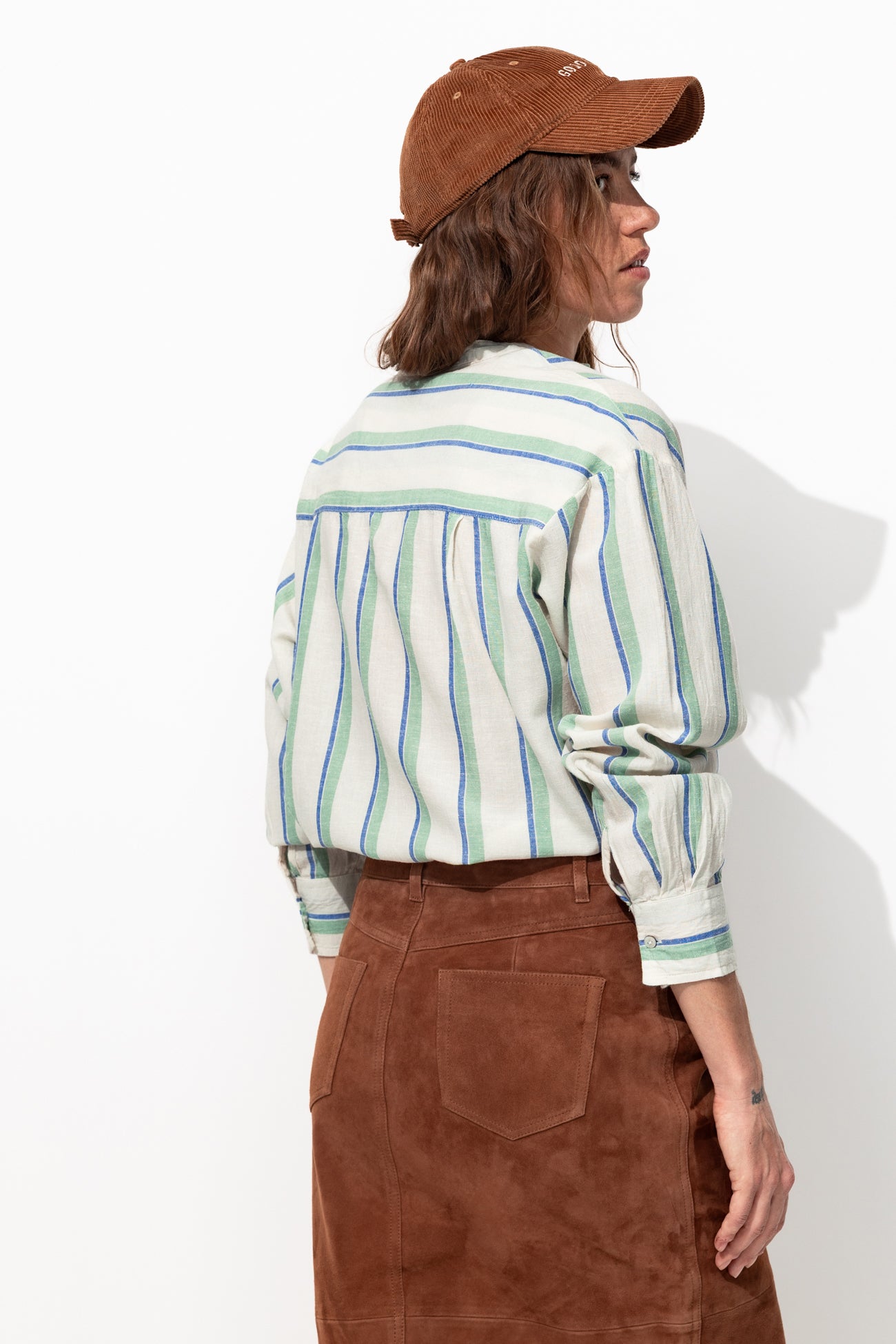 Chemise oversize rayée Femme - Rayé écru – Image 3