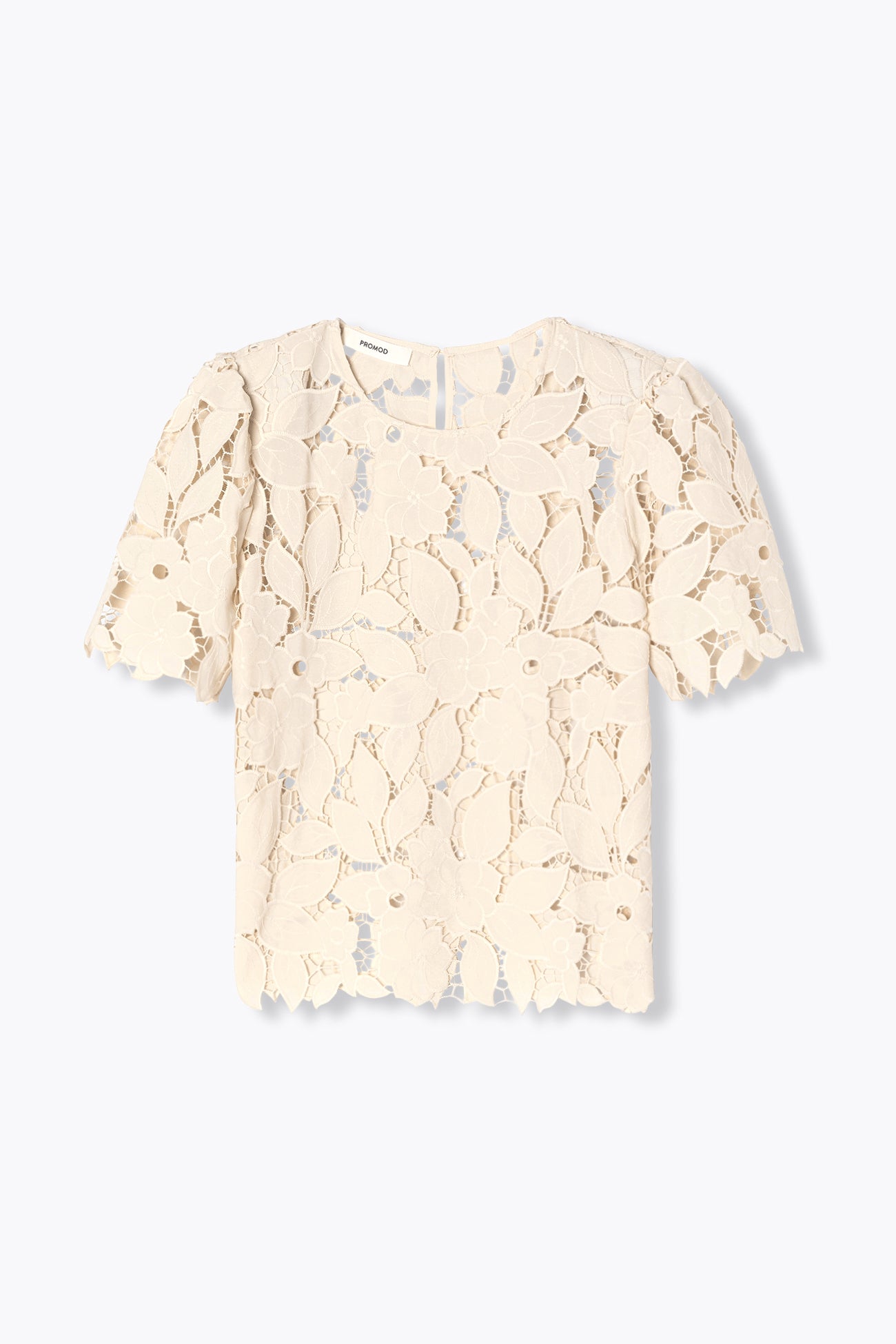 Blouse en guipure Femme - Beige – Image 3