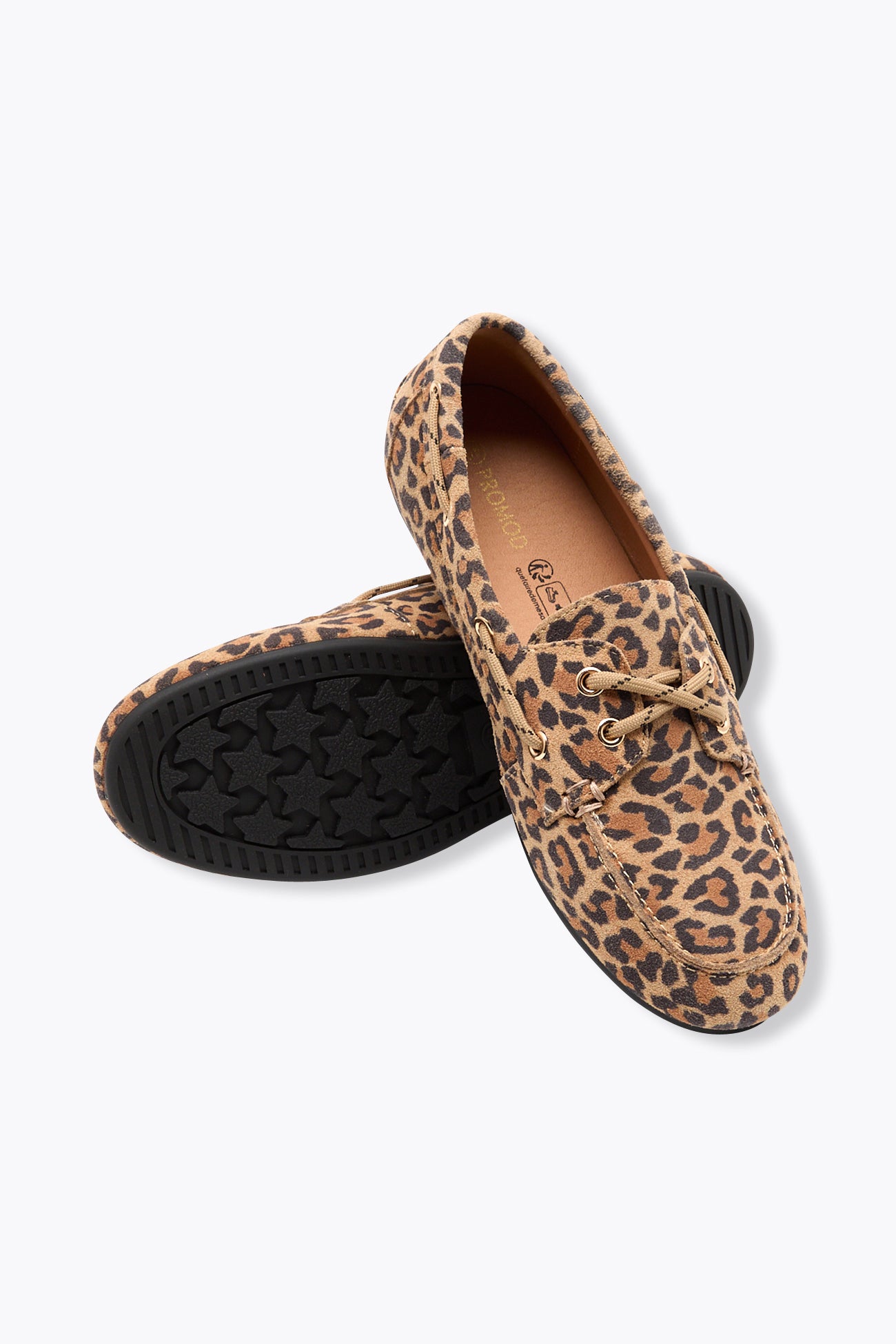 Mocassins cuir suédé léopard - Imprimé camel – Image 3