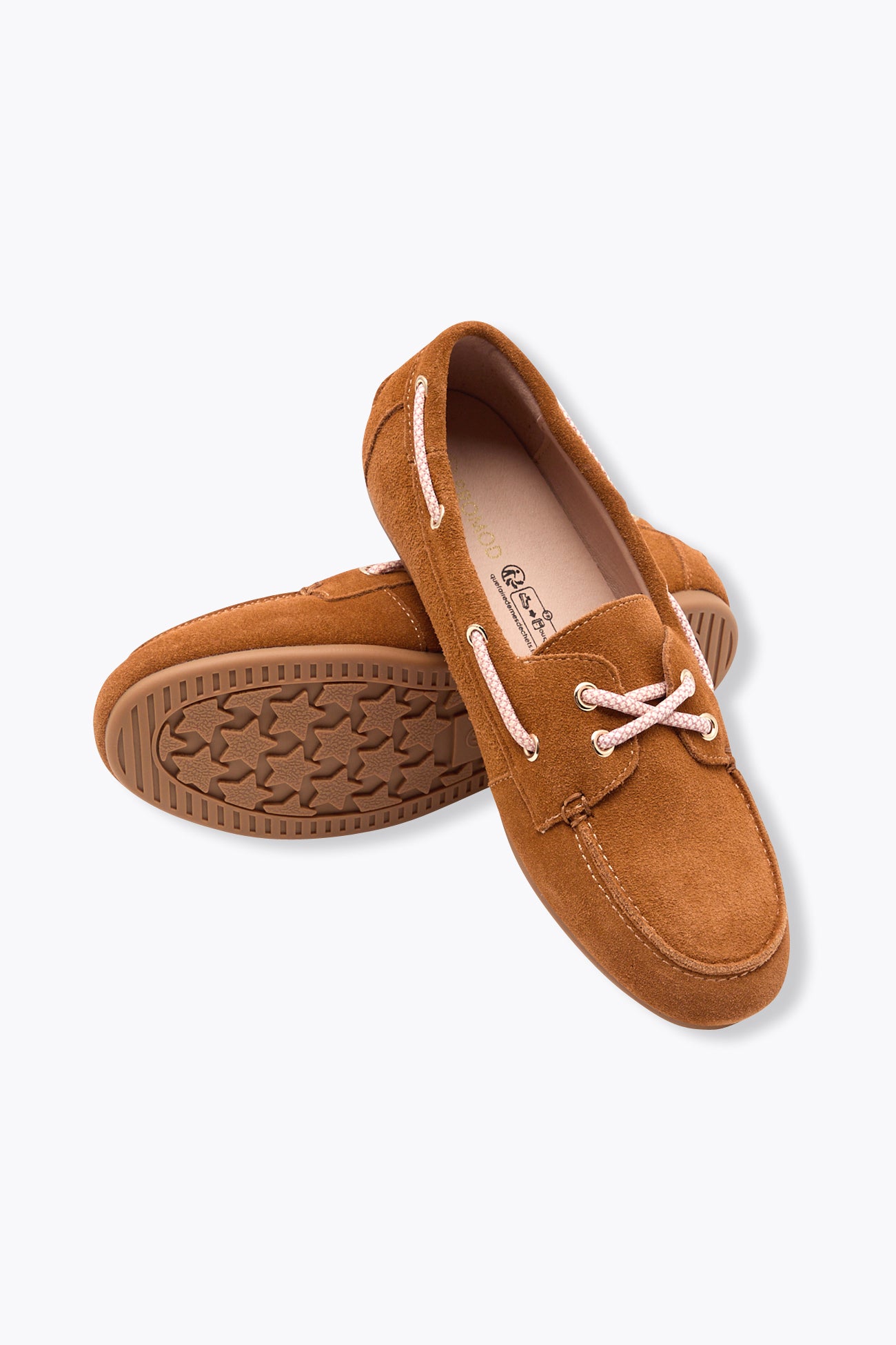 Mocassins en cuir suédé Femme – Camel
