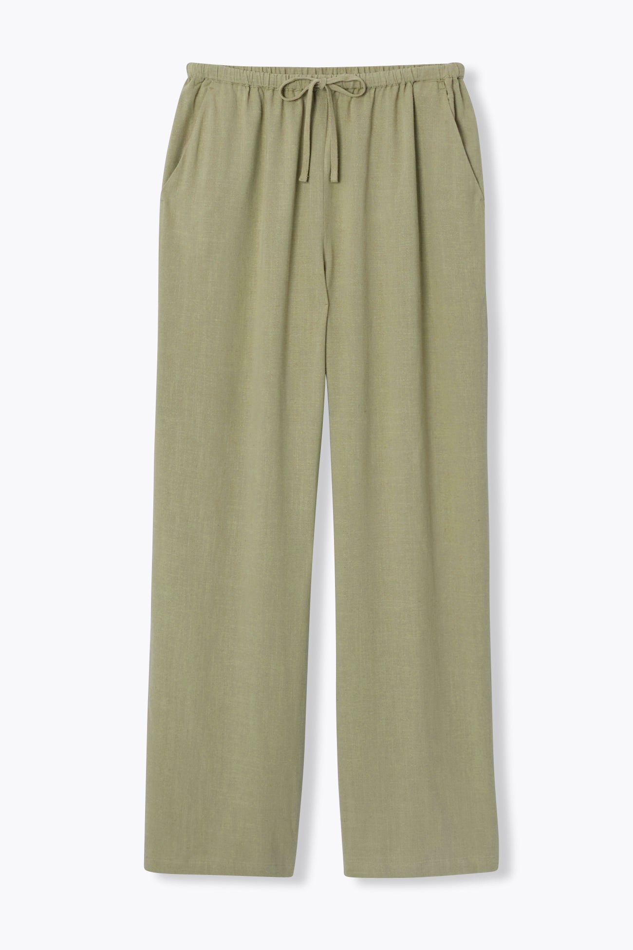 Pantalon large taille haute - Vert – Image 5