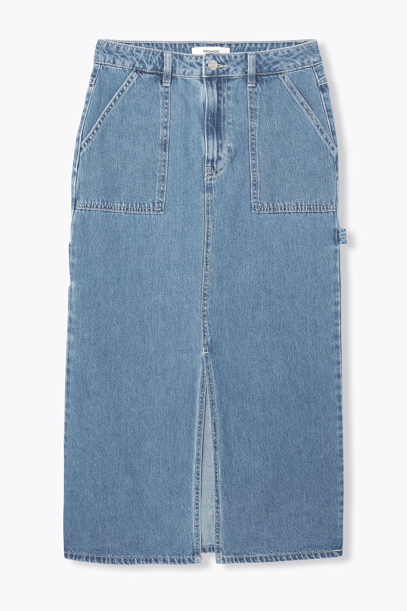 Jupe midi en jean délavé Femme – Jean moyen