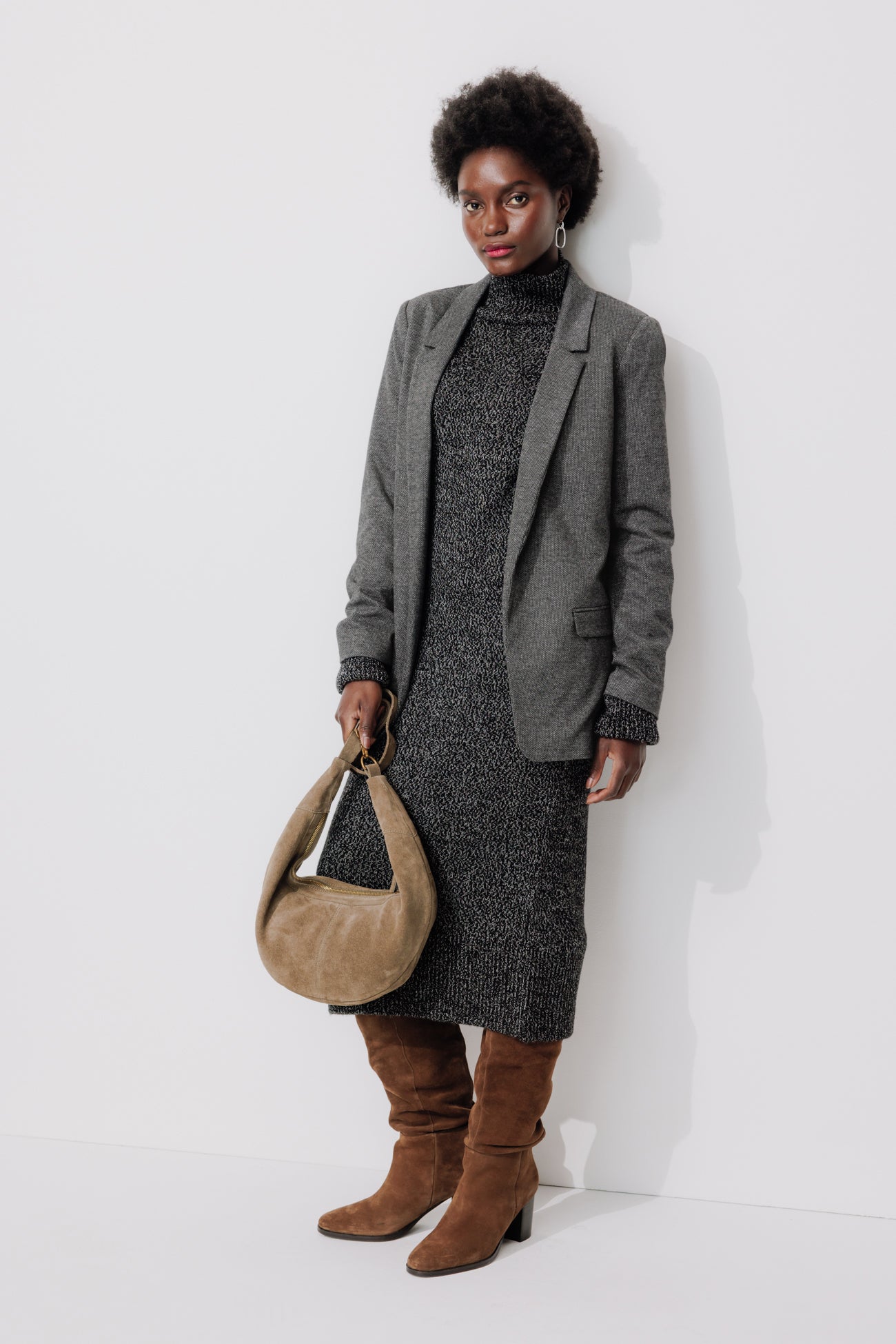 Veste de tailleur effet chiné – Imprimé multicolore