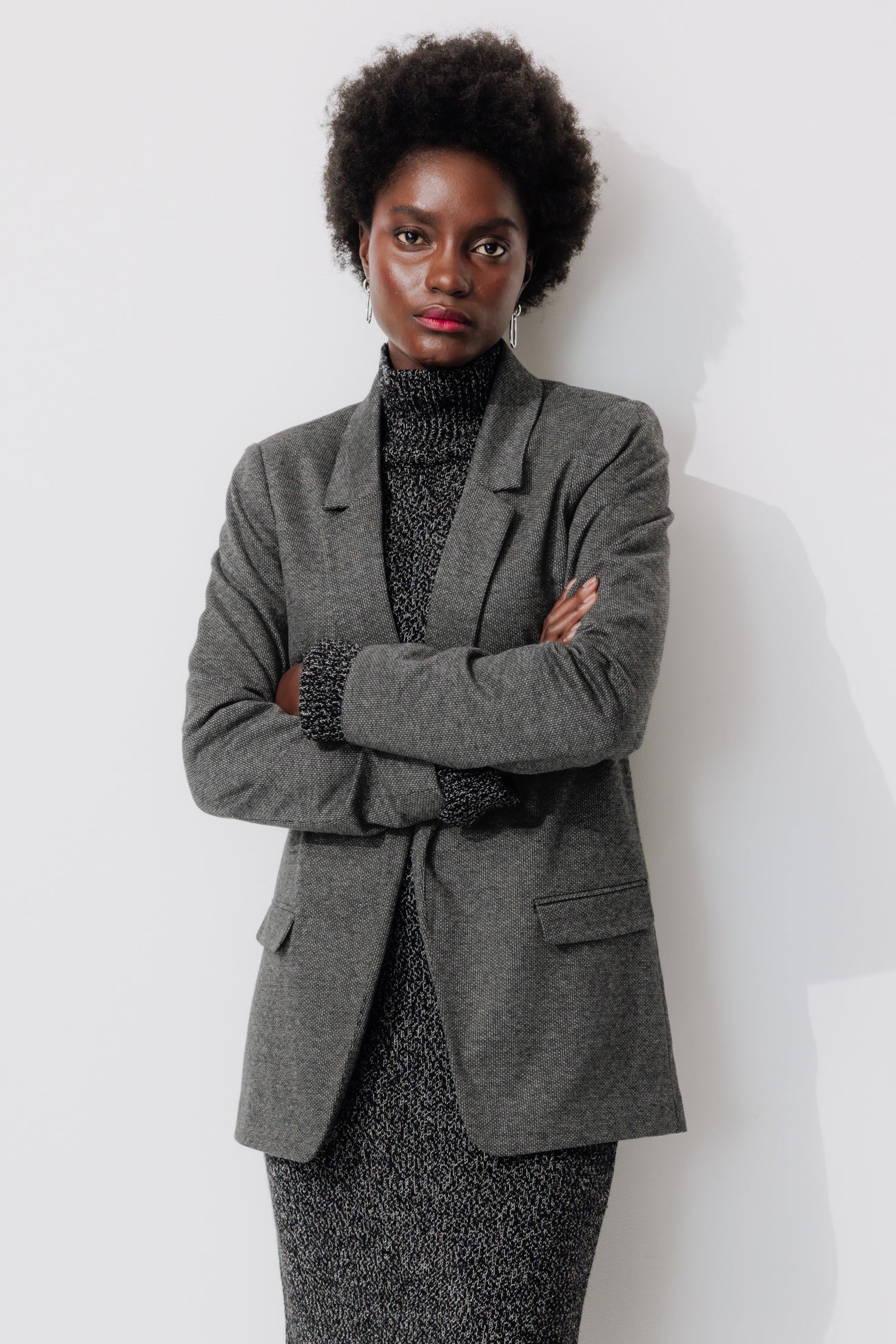 Veste de tailleur effet chiné – Imprimé multicolore