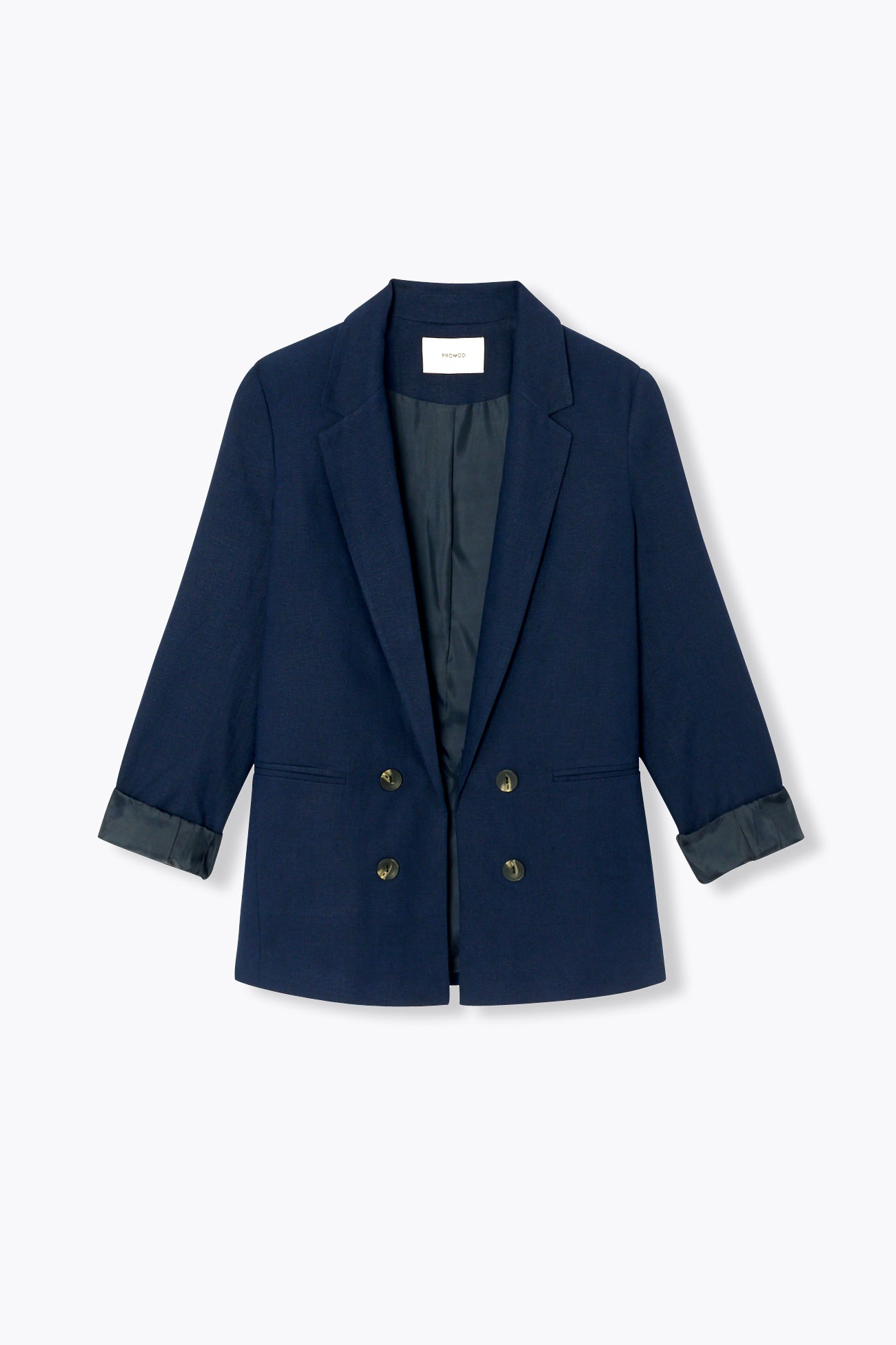 Veste de tailleur lin mélangé – Marine