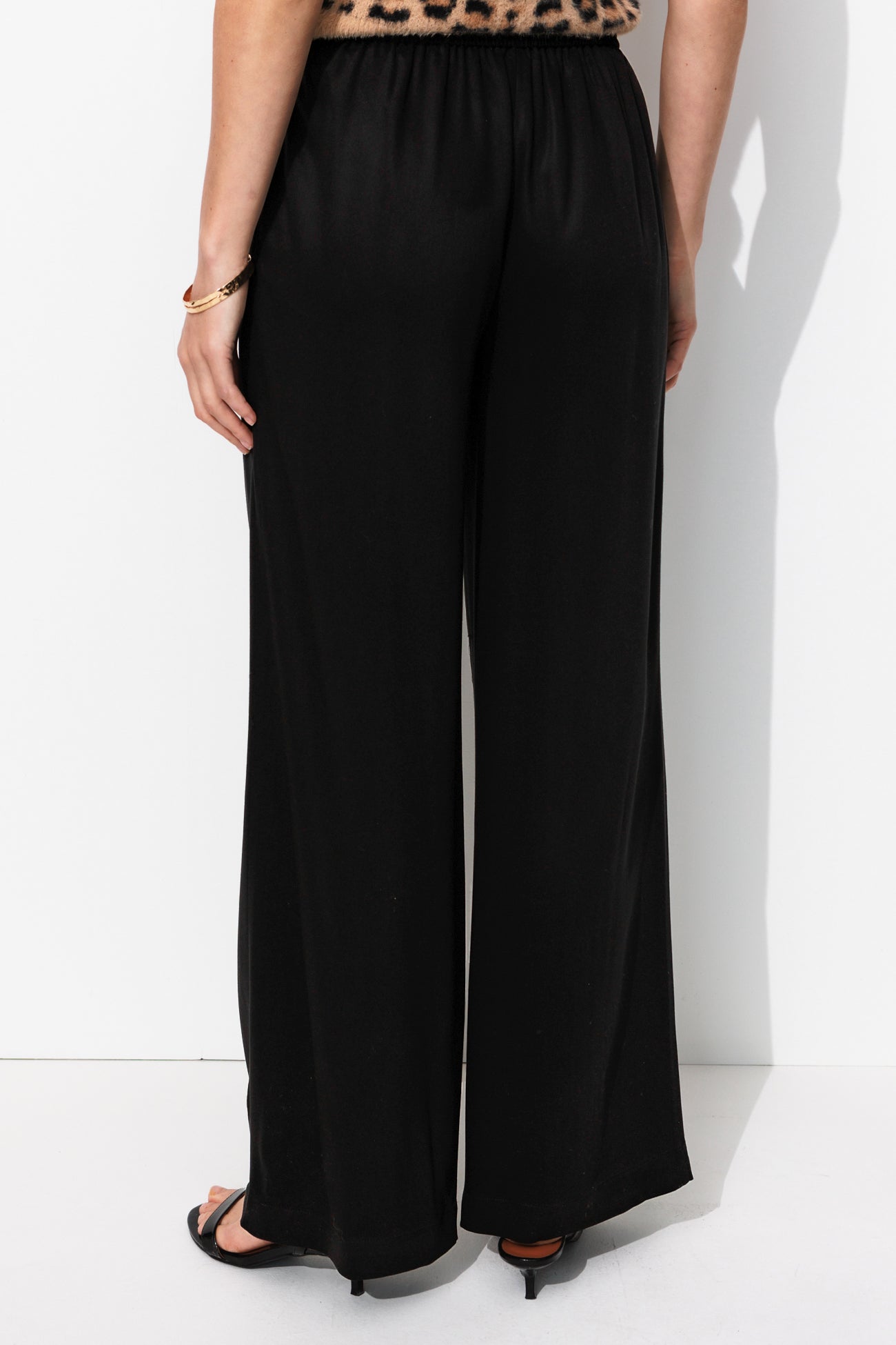 Pantalon large version longue - Noir – Image 3